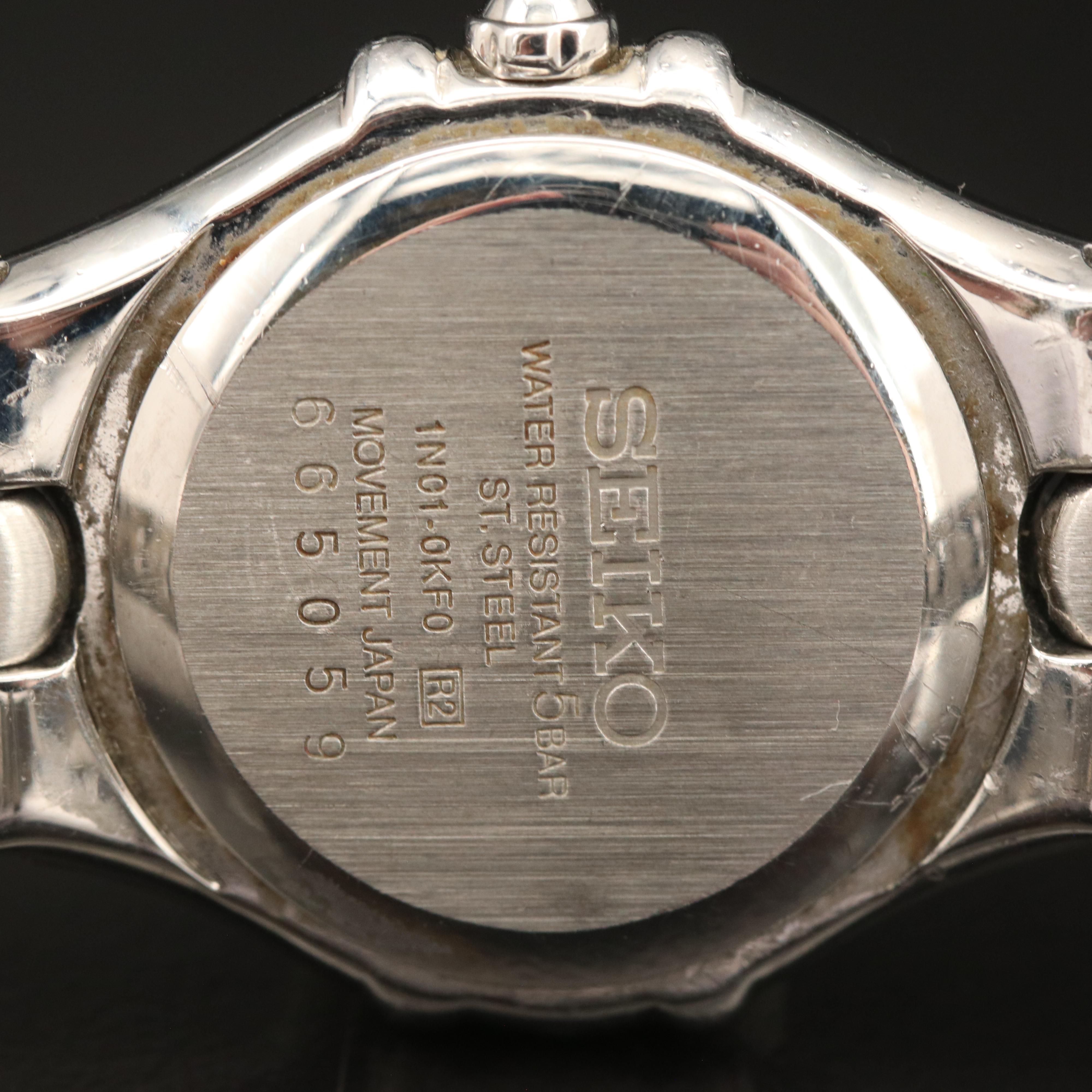 Seiko Diamond Bezel Stainless Steel Quartz Watch