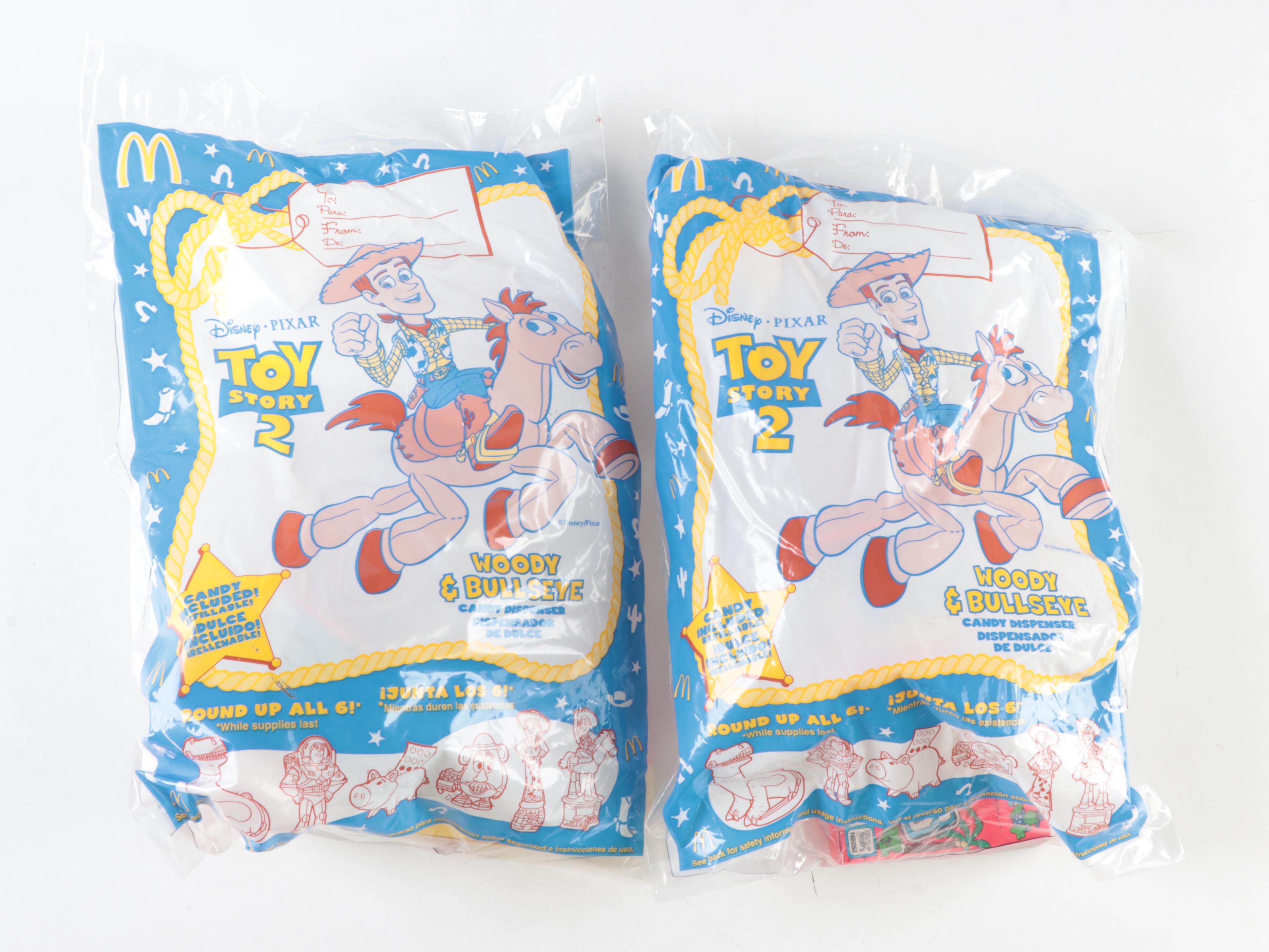 McDonald's Toy Story 2 Candy Dispensers Including Jessie, Hamm, Rex and More