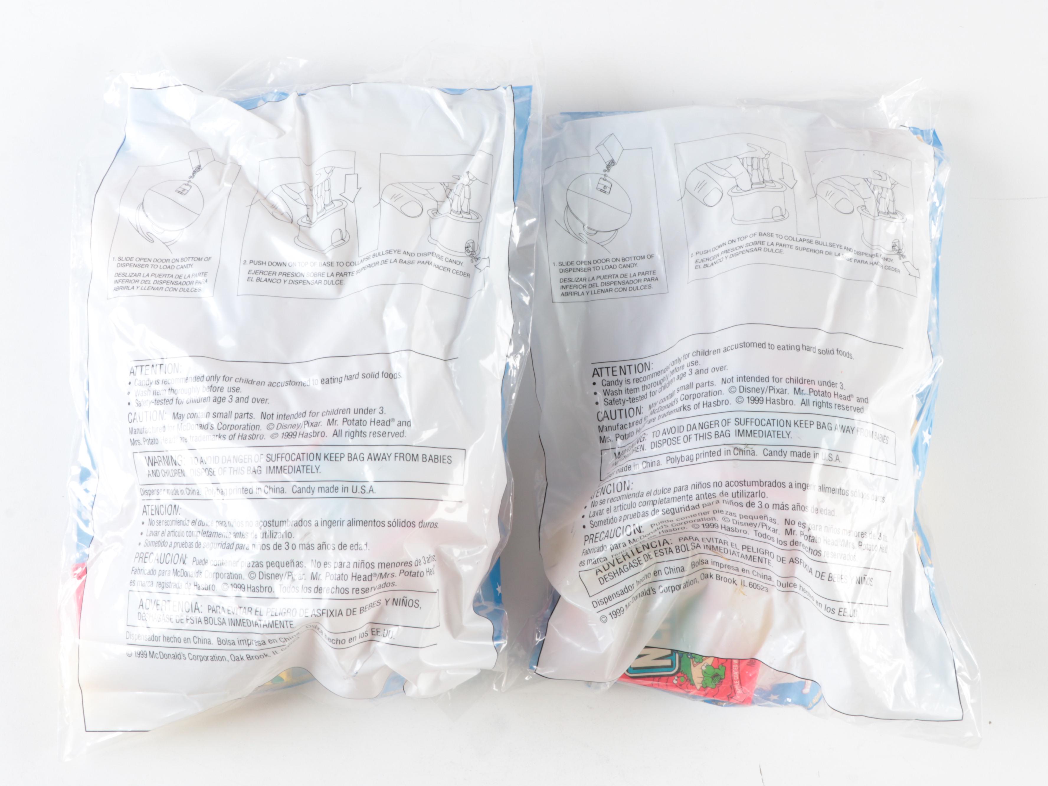 McDonald's Toy Story 2 Candy Dispensers Including Jessie, Hamm, Rex and More