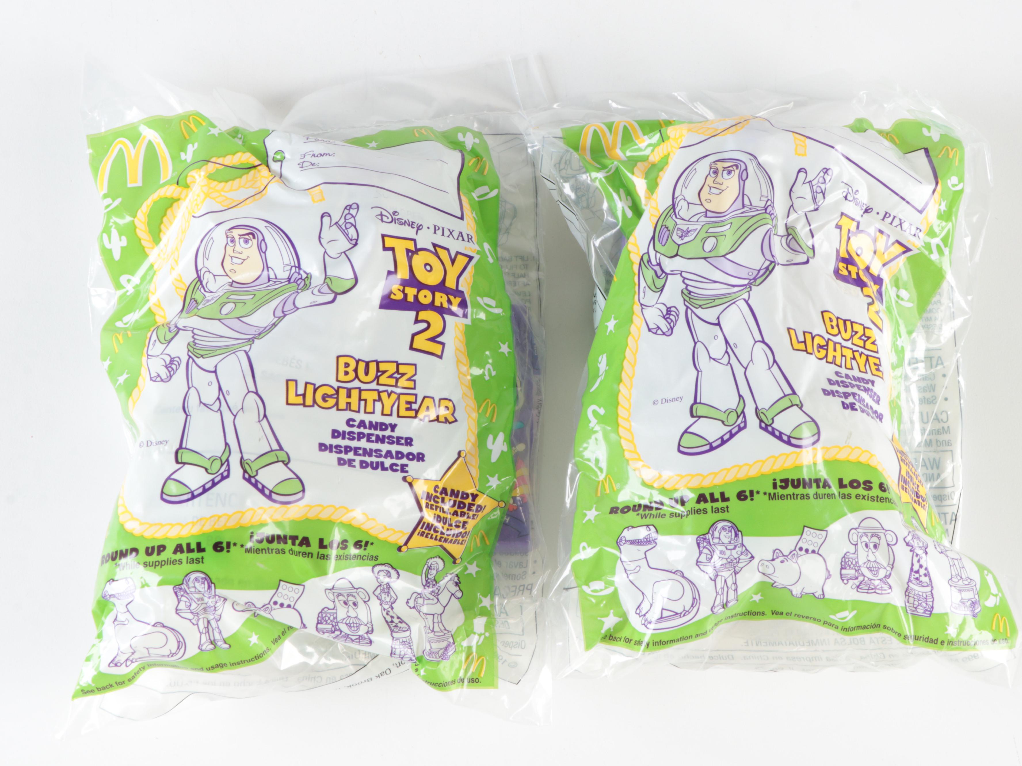 McDonald's Toy Story 2 Candy Dispensers Including Jessie, Hamm, Rex and More