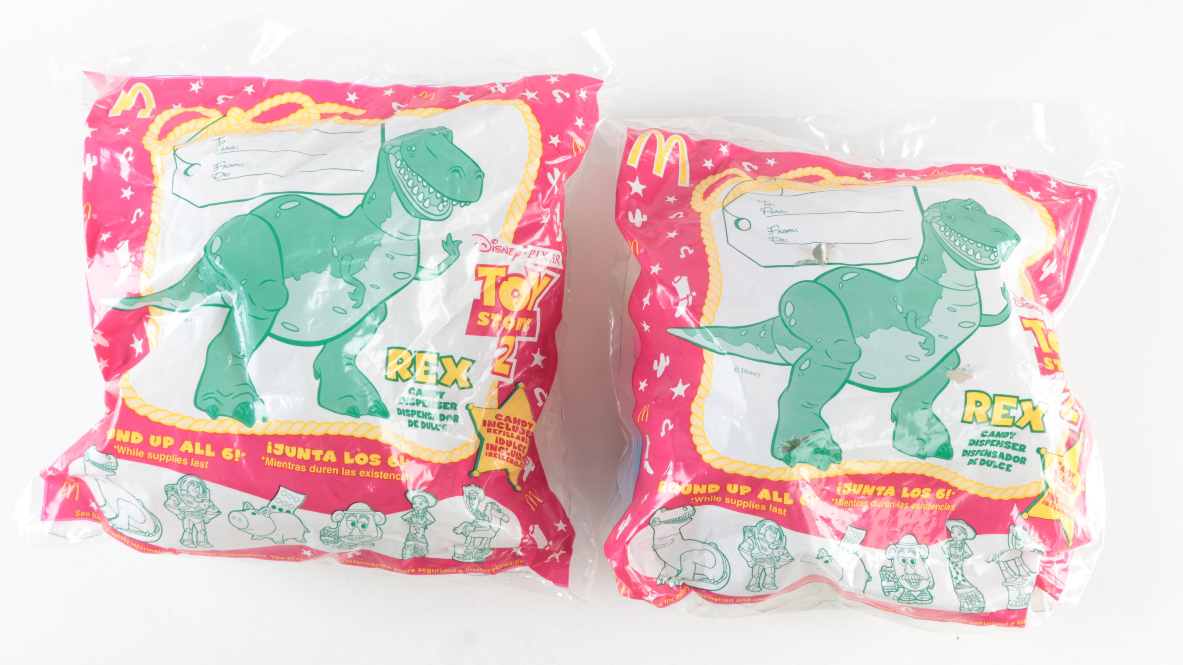 McDonald's Toy Story 2 Candy Dispensers Including Jessie, Hamm, Rex and More