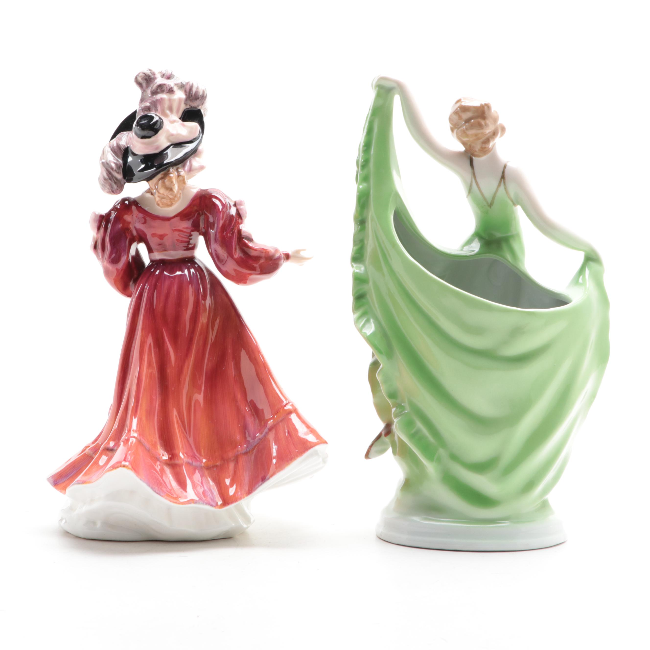 Royal Douly Artist Signed "Patricia" and Other German Vase