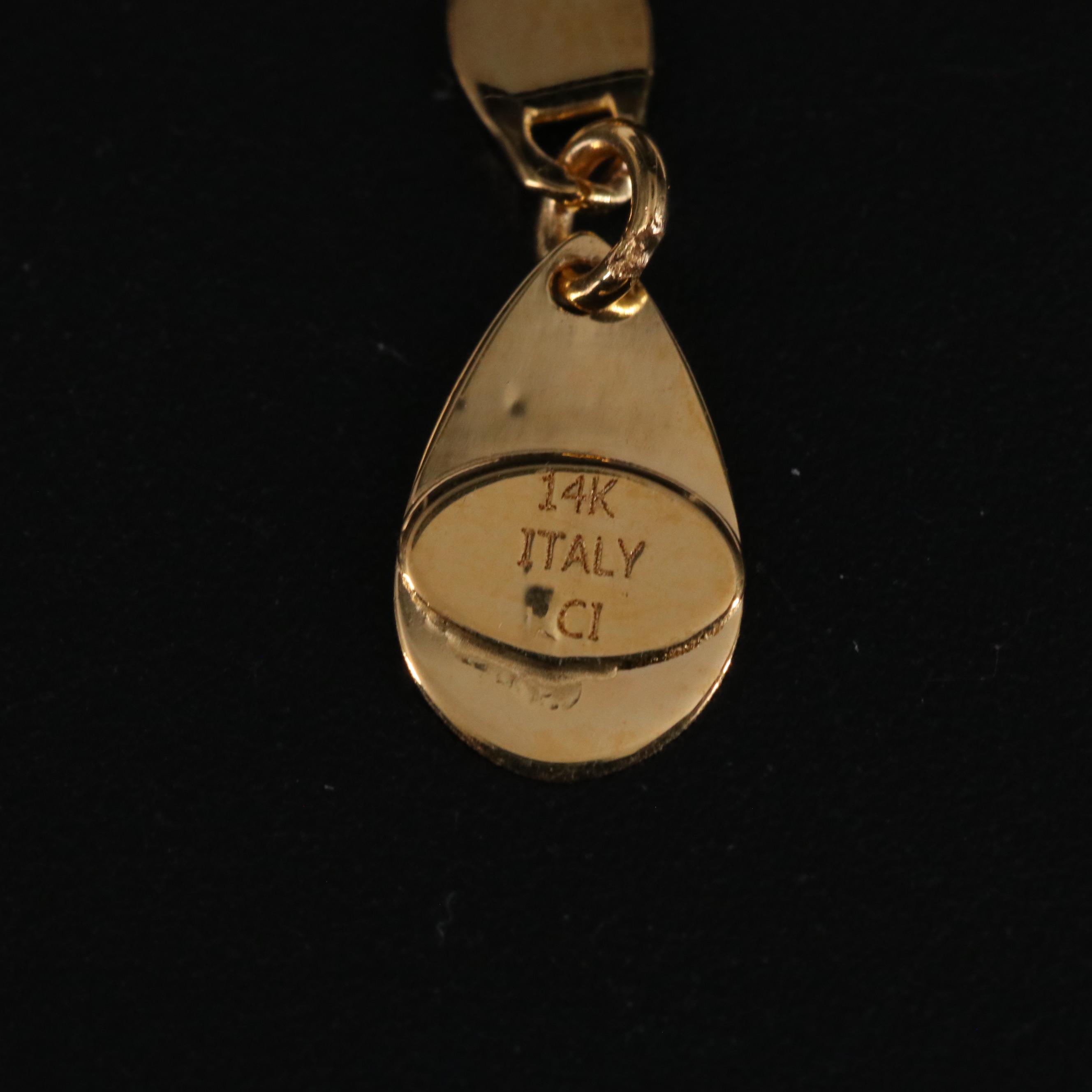 14K Scarf Link No Clasp Necklace