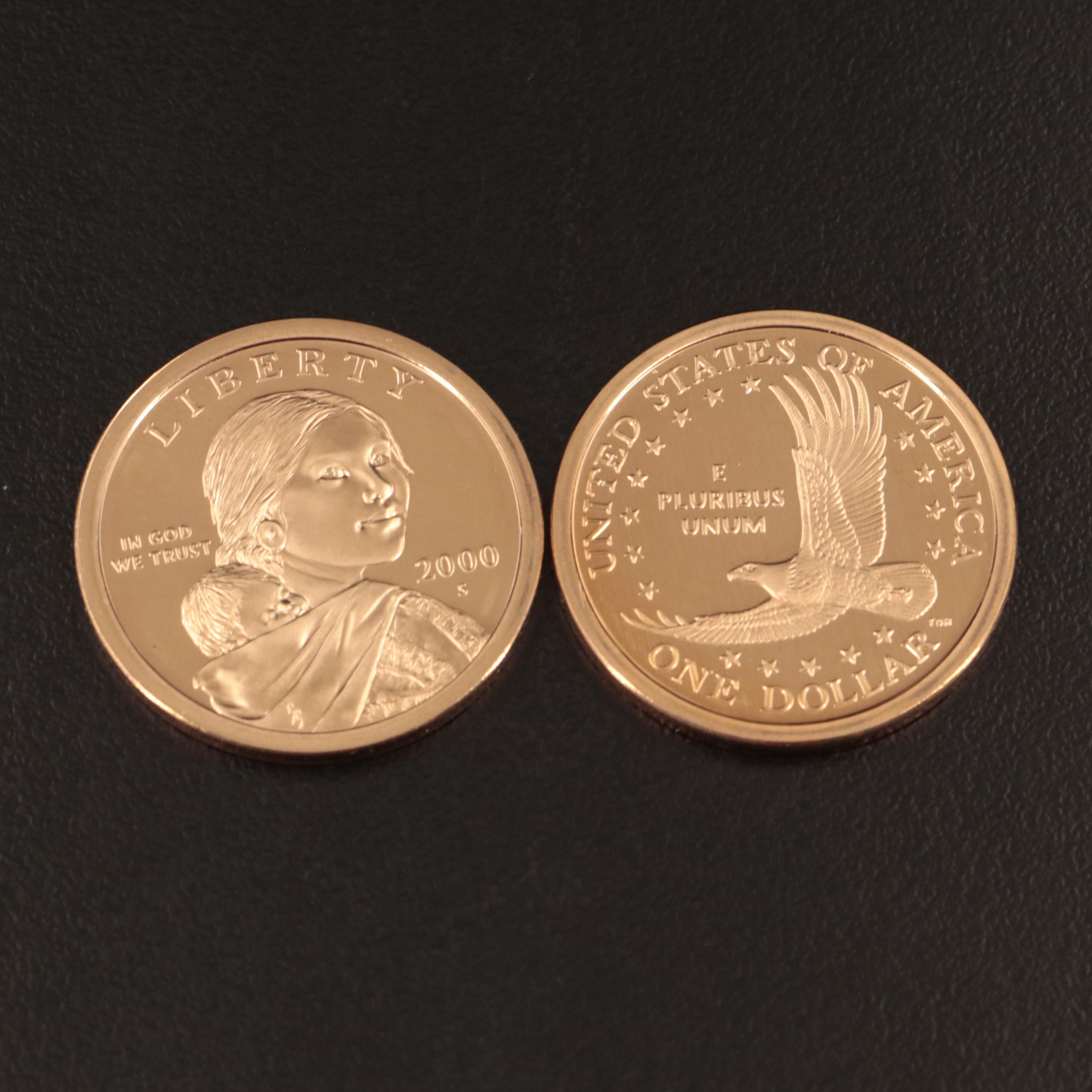 Roll of Twenty 2000-S Sacagawea Dollar Proof Coins