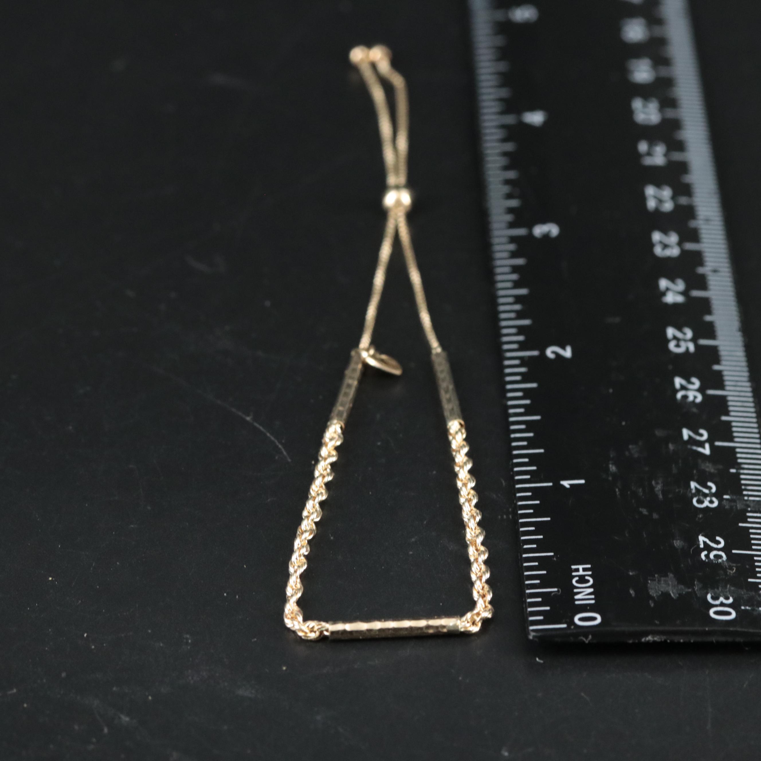 14K Chain Slide Bracelet