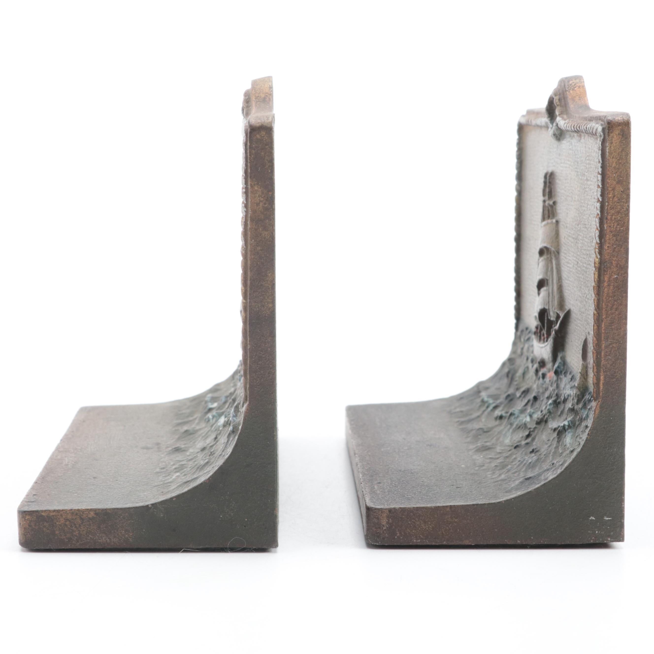 Bradley & Hubbard "On the Road to Mandalay" Cast Iron Maritime Bookends