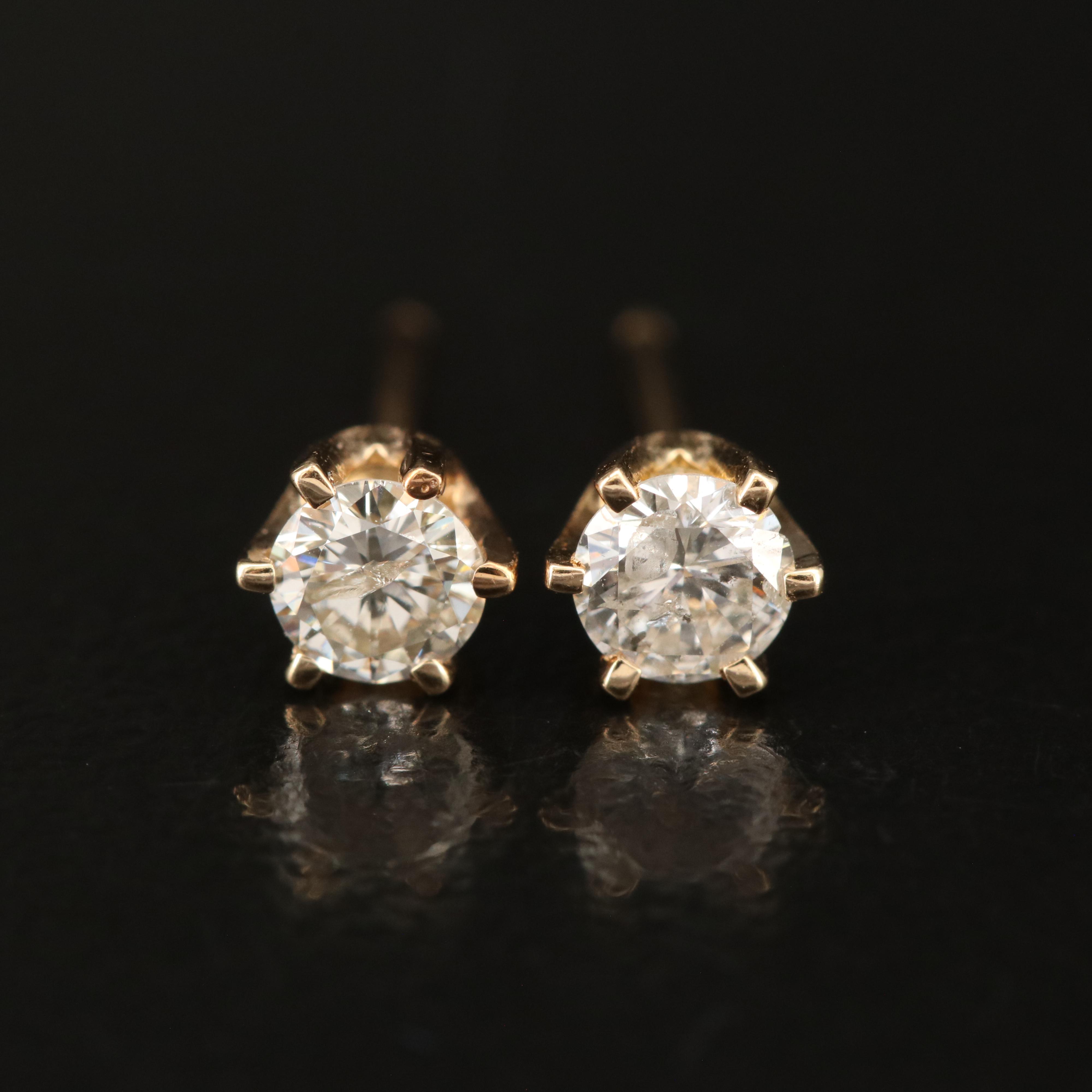14K 0.35 CTW Diamond Stud Earrings