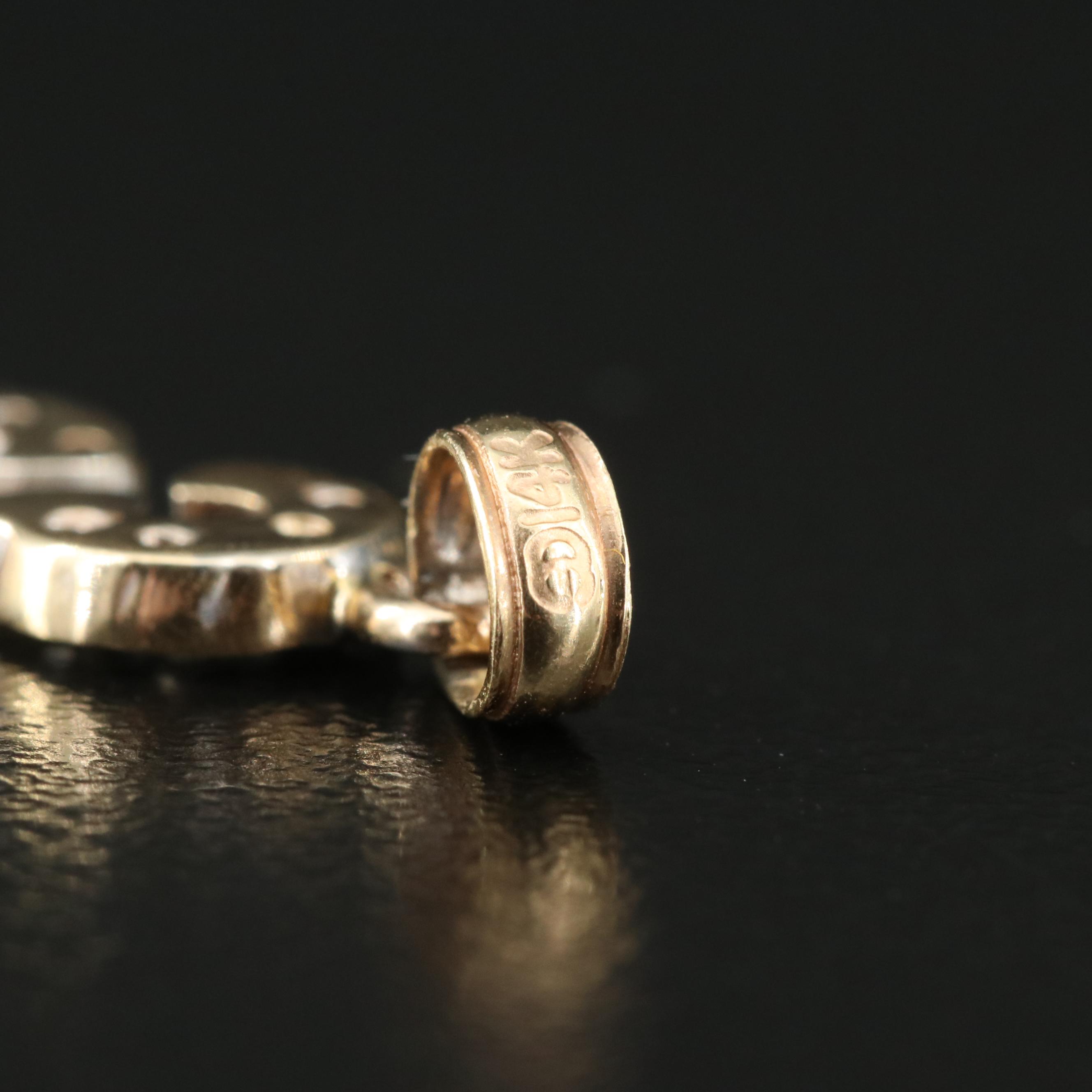 14K 0.06 CTW Diamond "E" Pendant