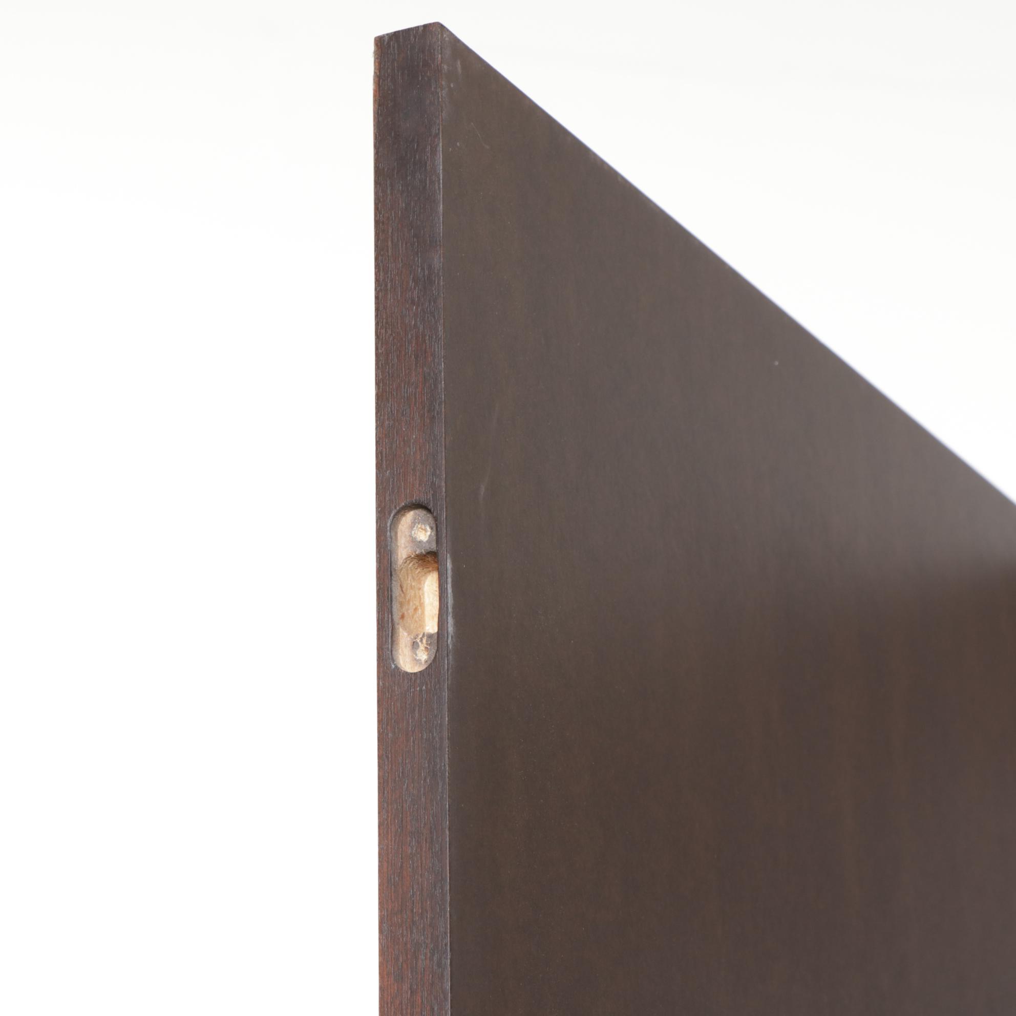 Roger Moule Designed Modernist Walnut Laminate Folding Panel Room Screen