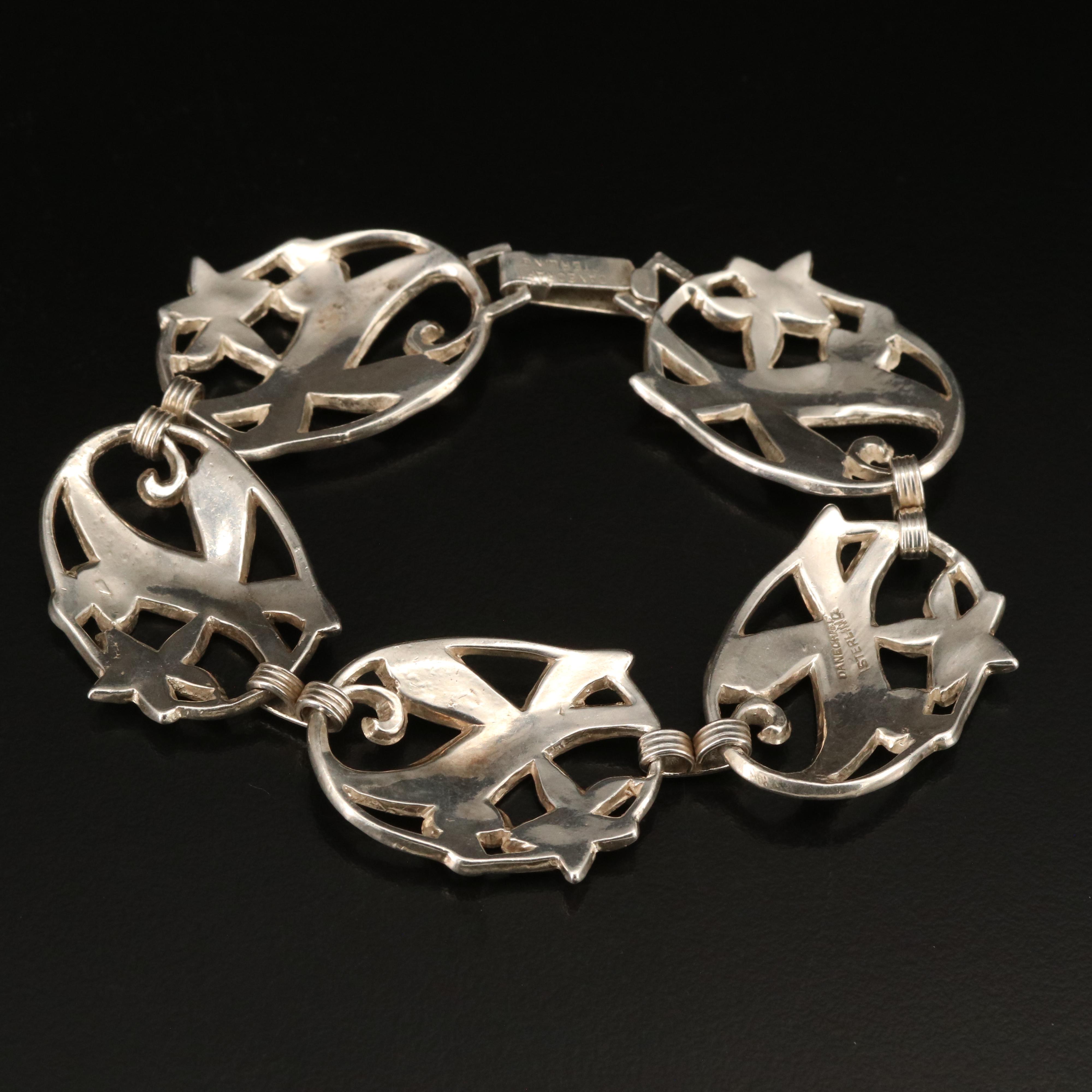 Danecraft Sterling Floral Bracelet