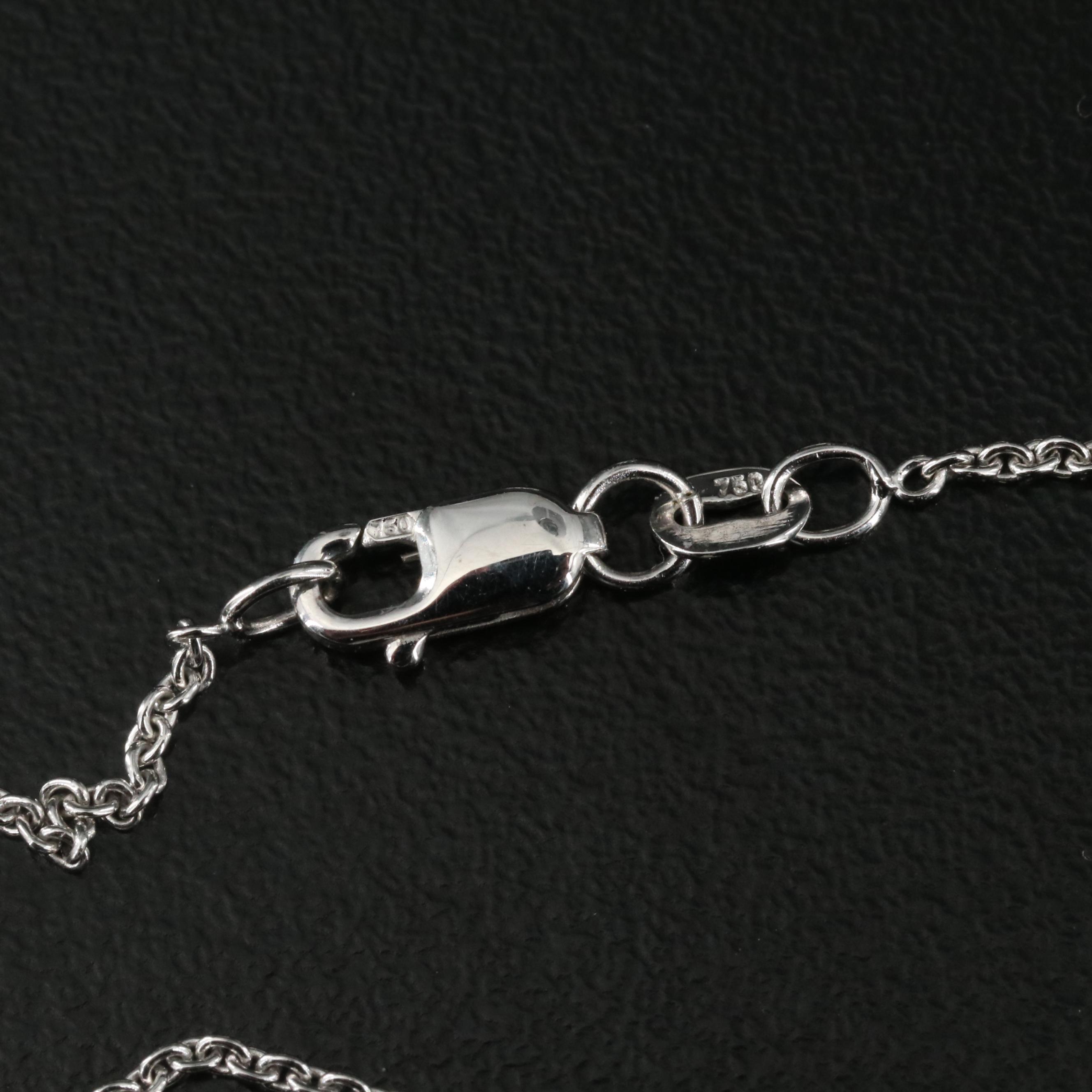 18K Aquamarine and Diamond Pendant Necklace