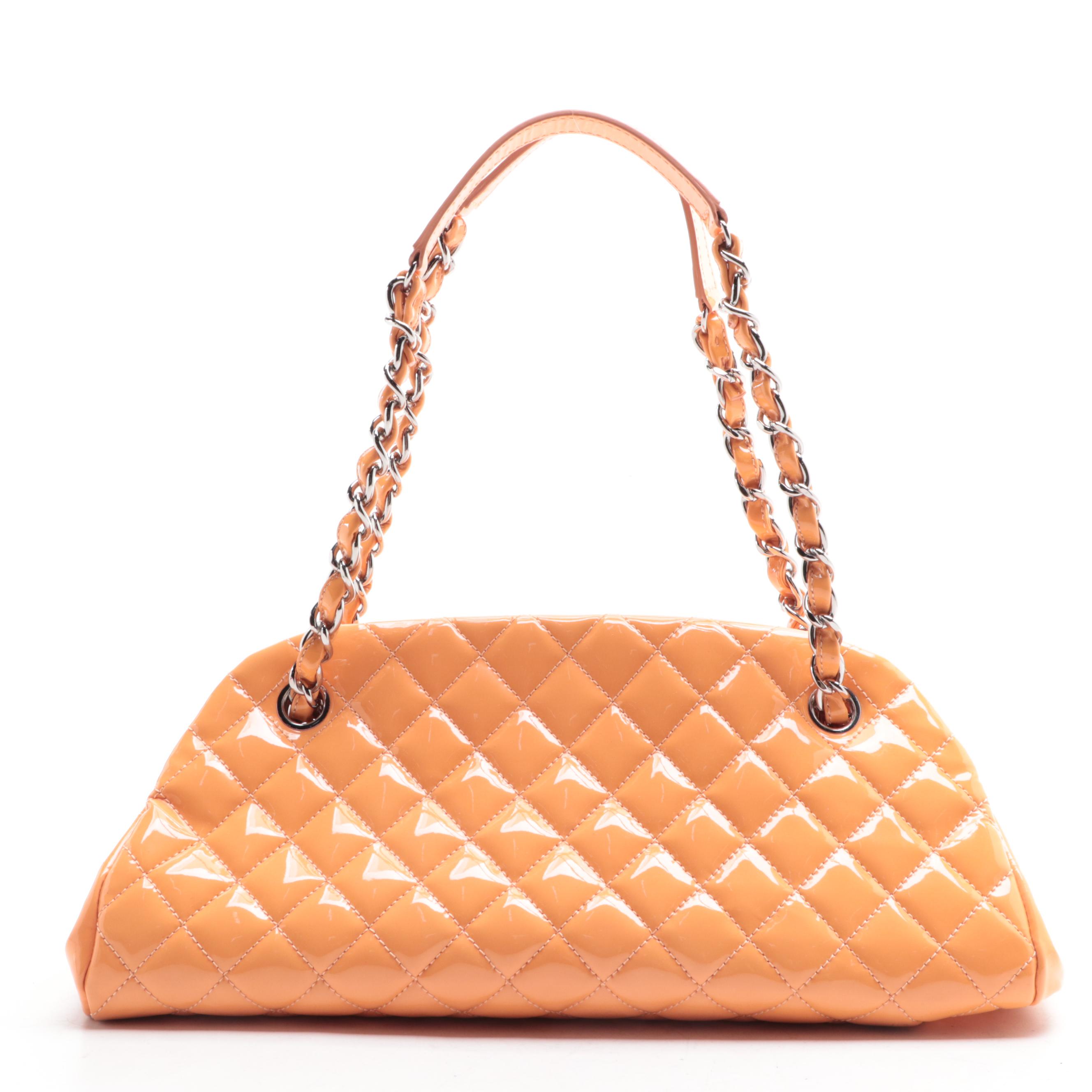 Chanel Just Mademoiselle Medium Bag in Quilted Patent Leather