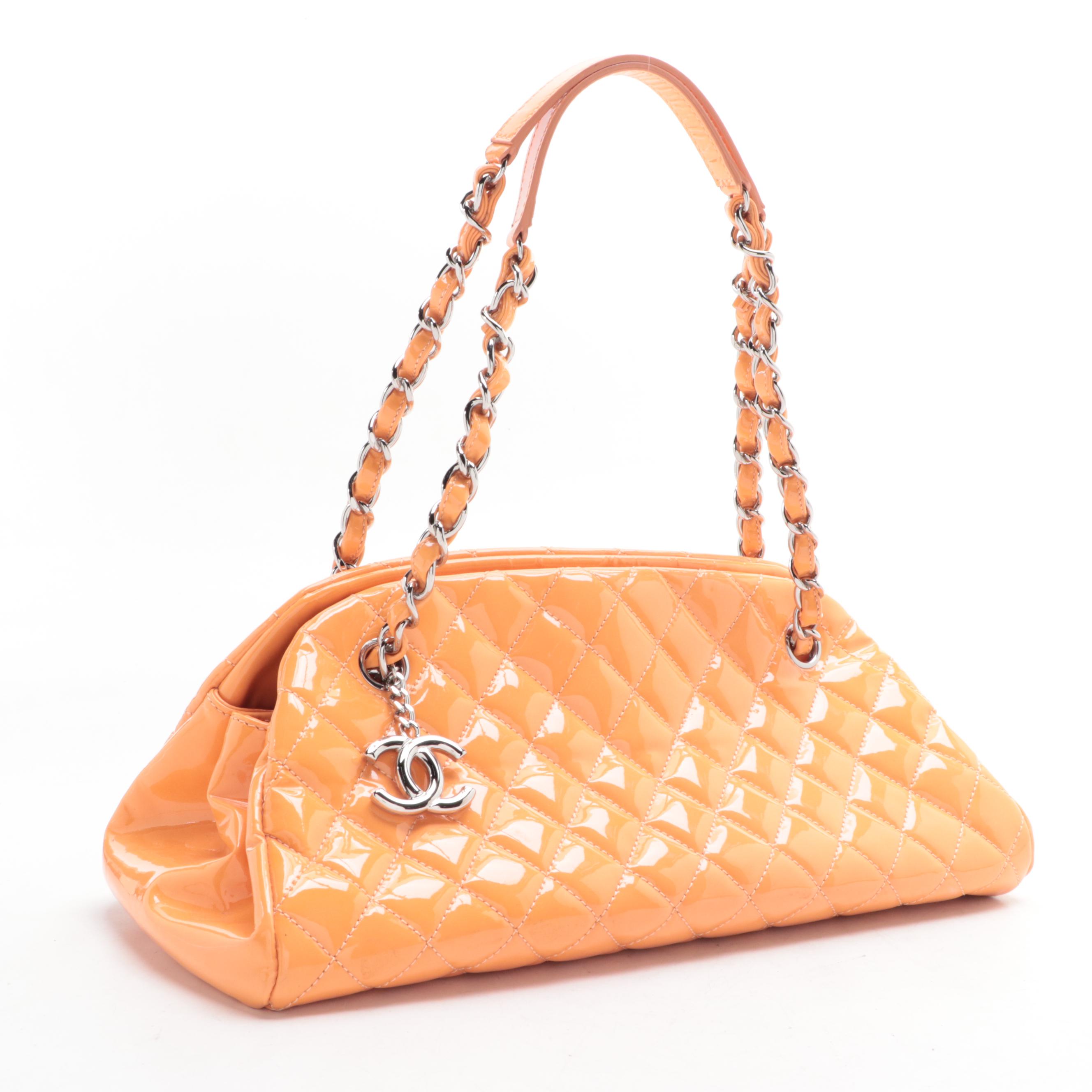 Chanel Just Mademoiselle Medium Bag in Quilted Patent Leather