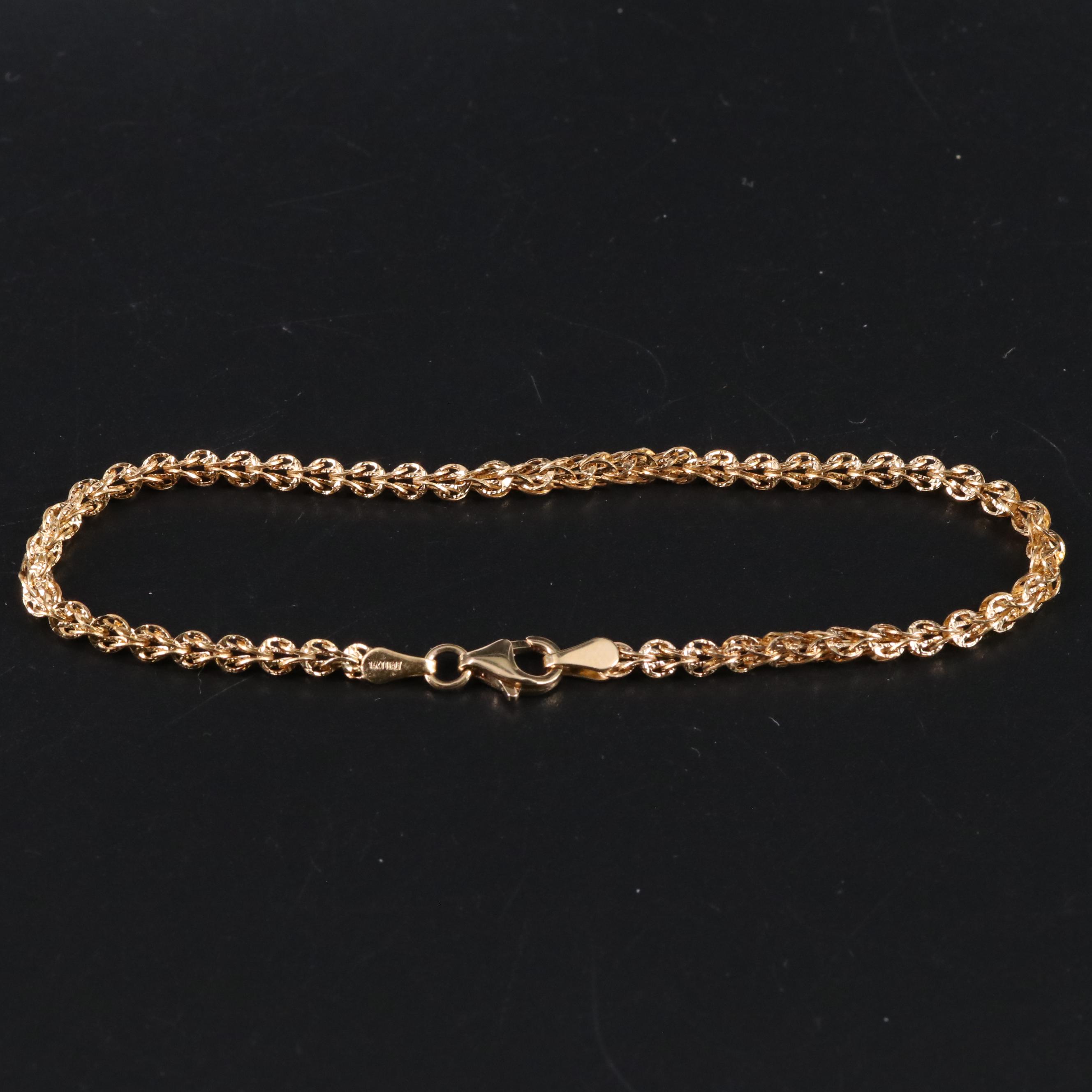 14K Rope Bracelet