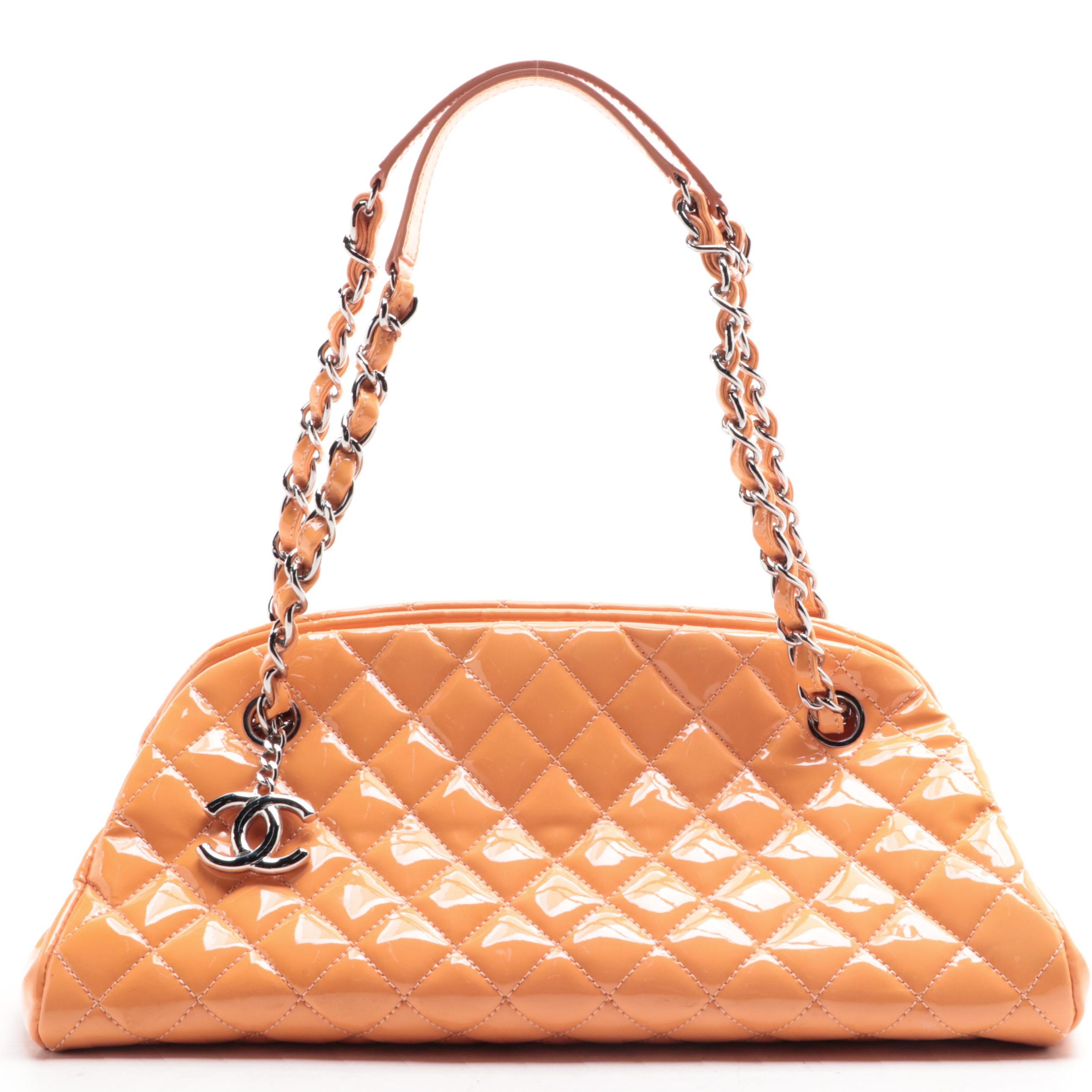 Chanel Just Mademoiselle Medium Bag in Quilted Patent Leather