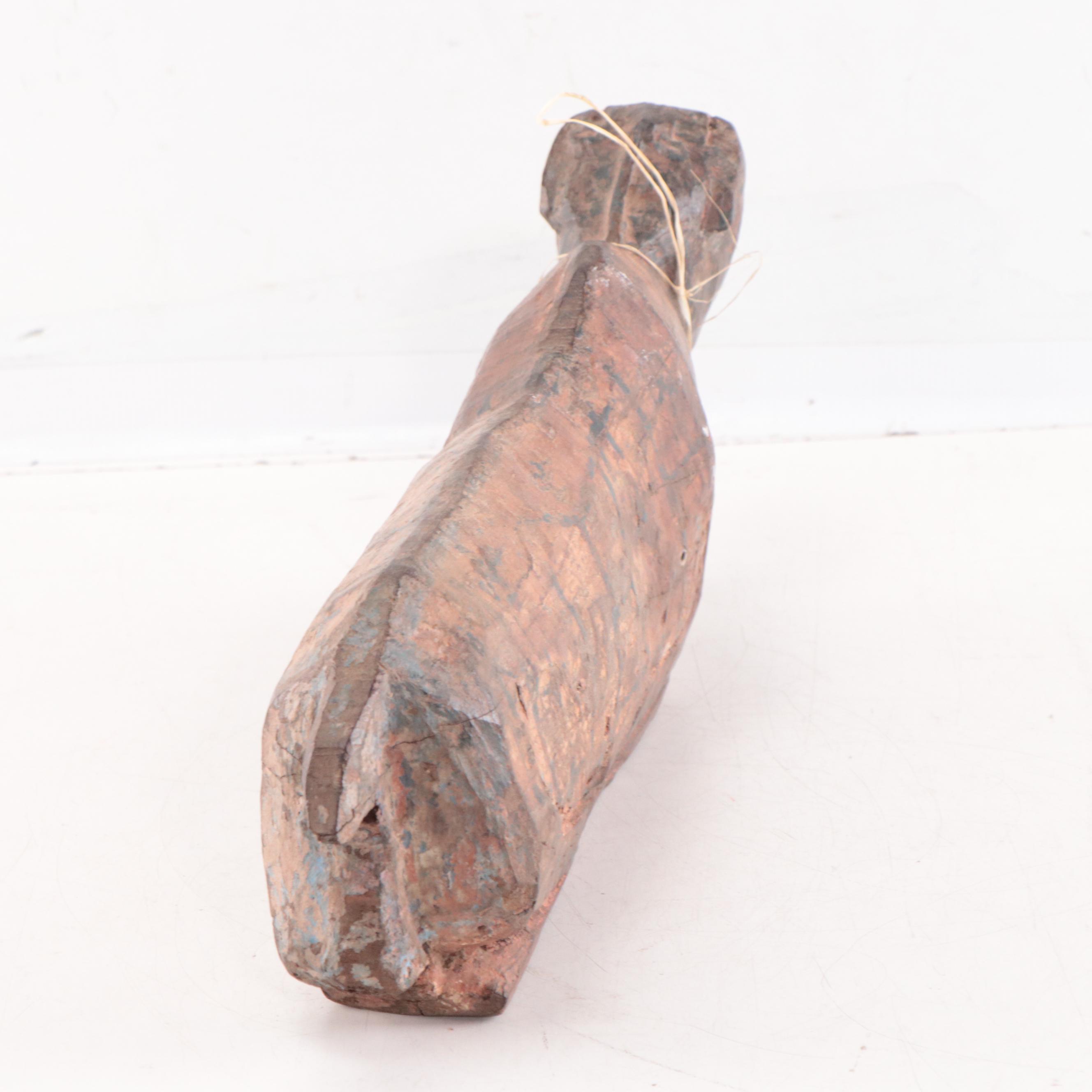 Indian Carved Teak "Nandi" Figure, Late 20th Century