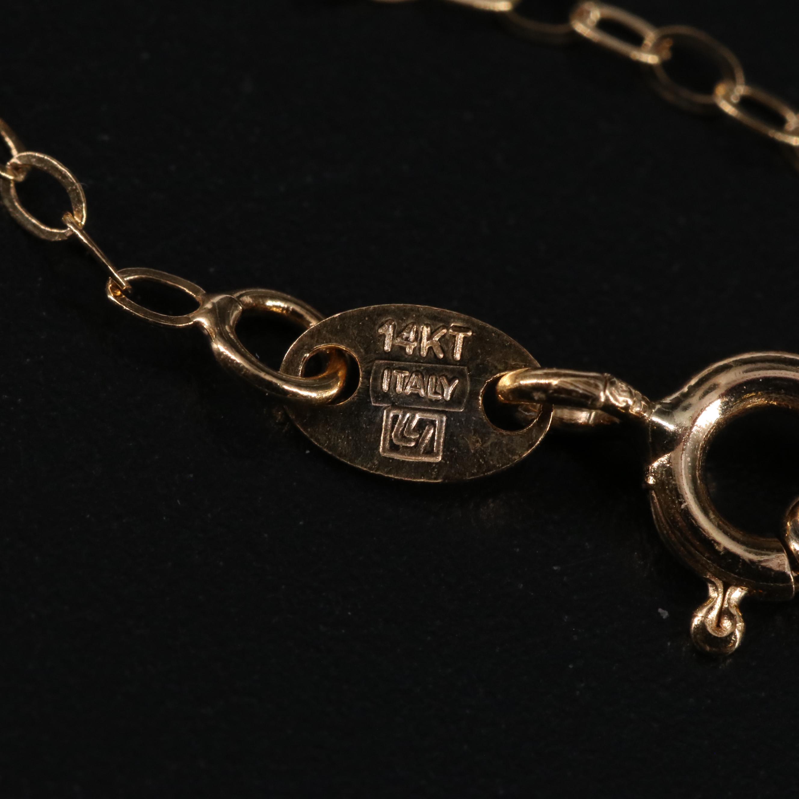 14K Triple Oval Pendant Necklace