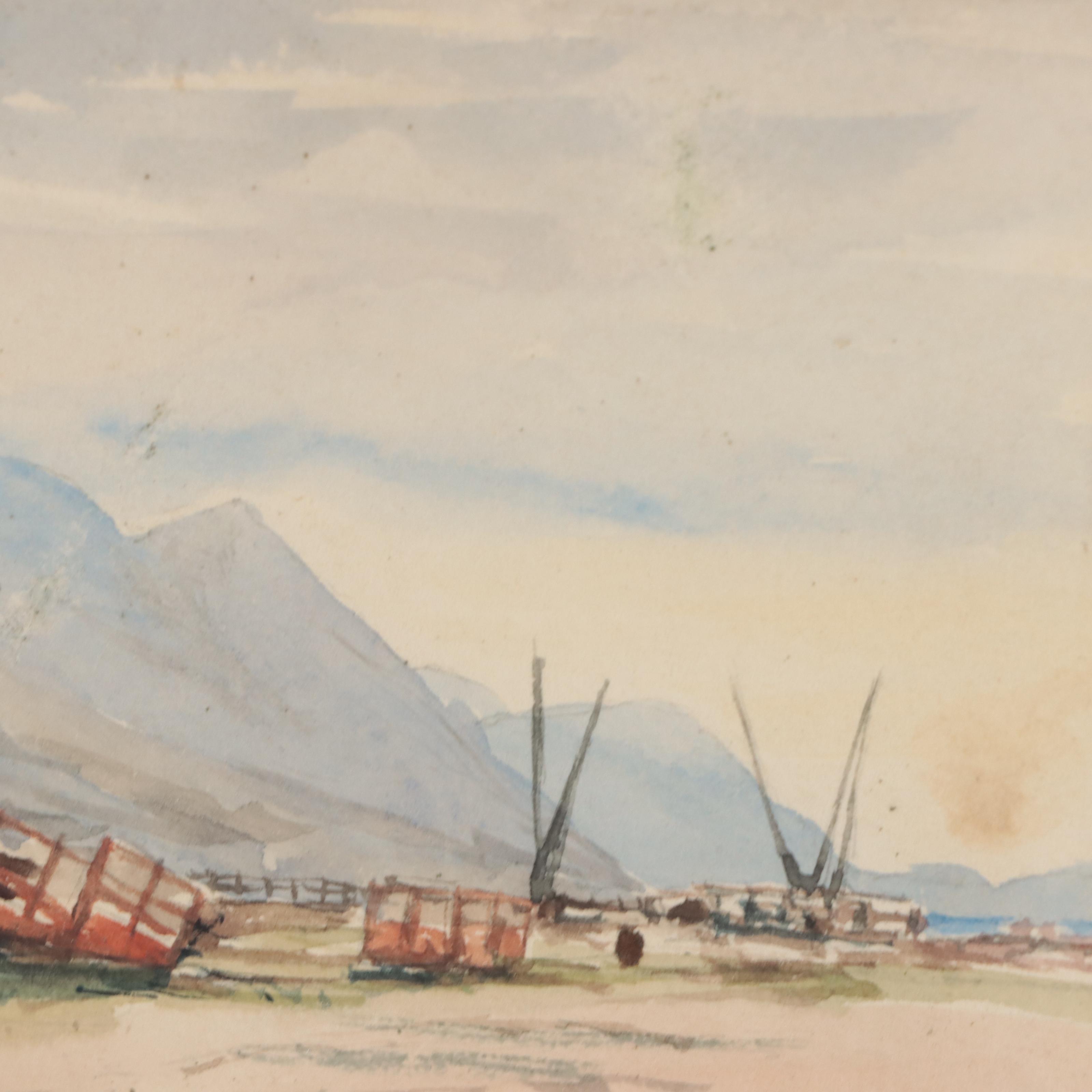 English School Landscape Watercolor Painting of Scotland, Circa 1860