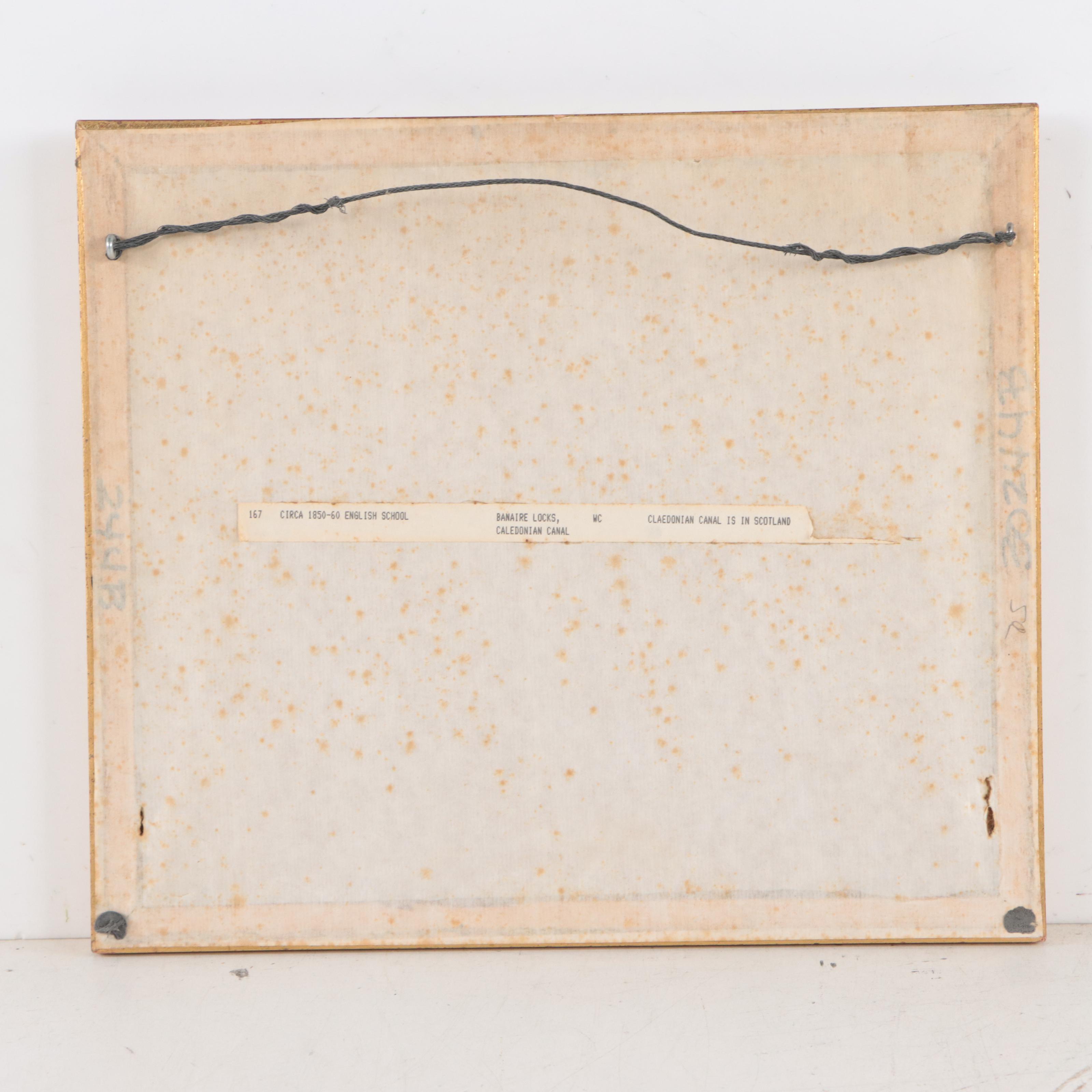 English School Landscape Watercolor Painting of Scotland, Circa 1860