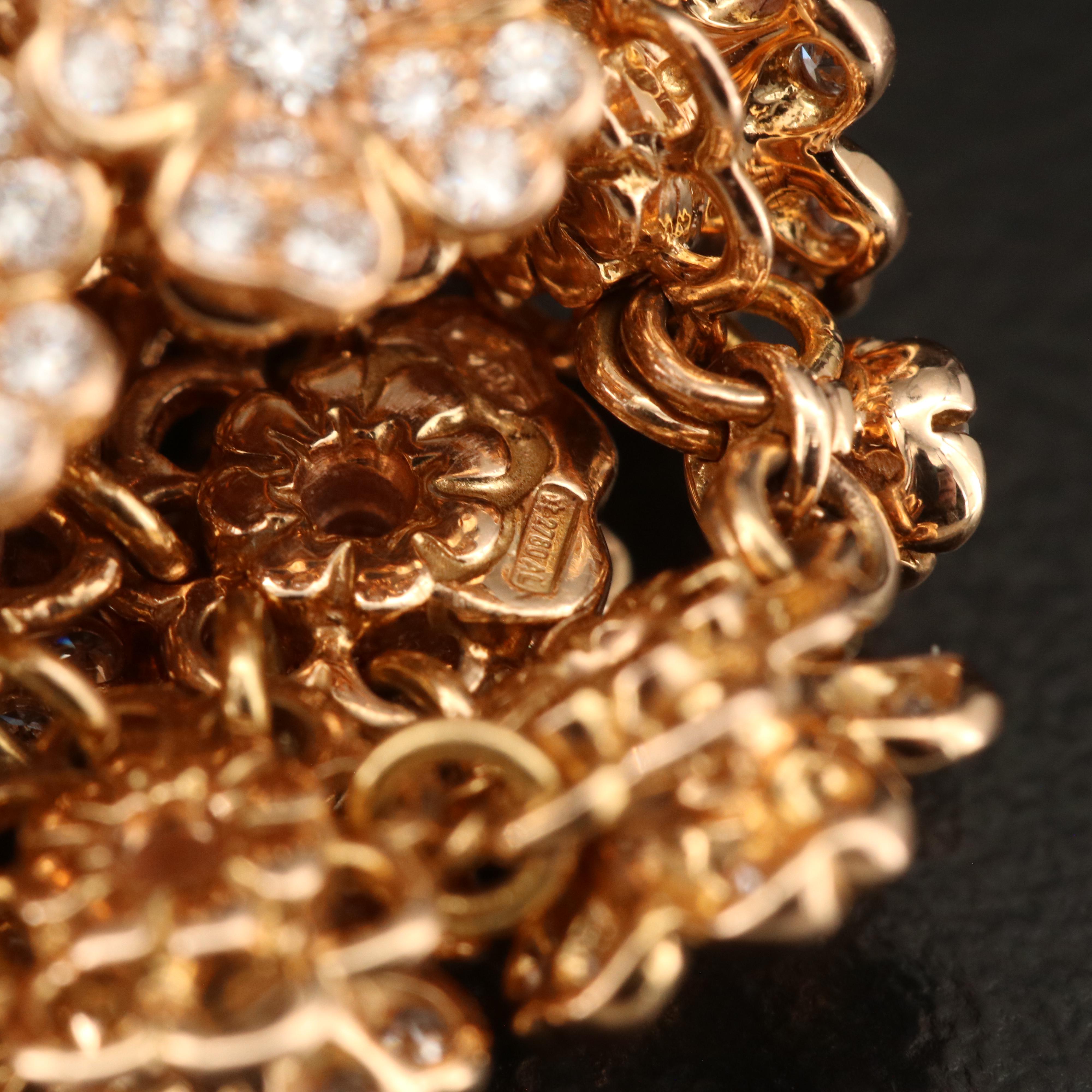 Palmiero 18K Rose Gold 4.73 CTW Diamond Flower Articulating Ring