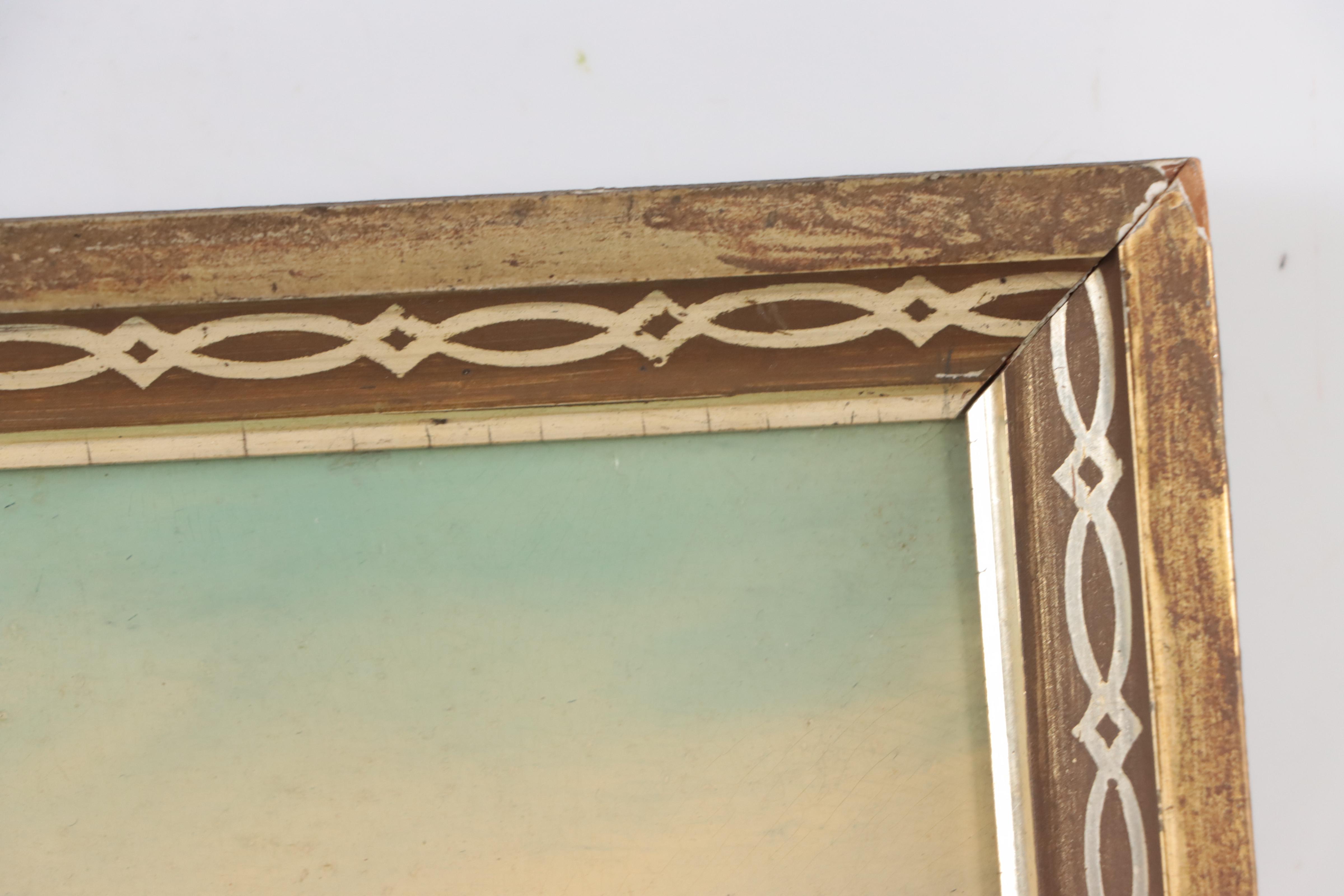 Mountain Lakescape Oil Painting, Early 20th Century