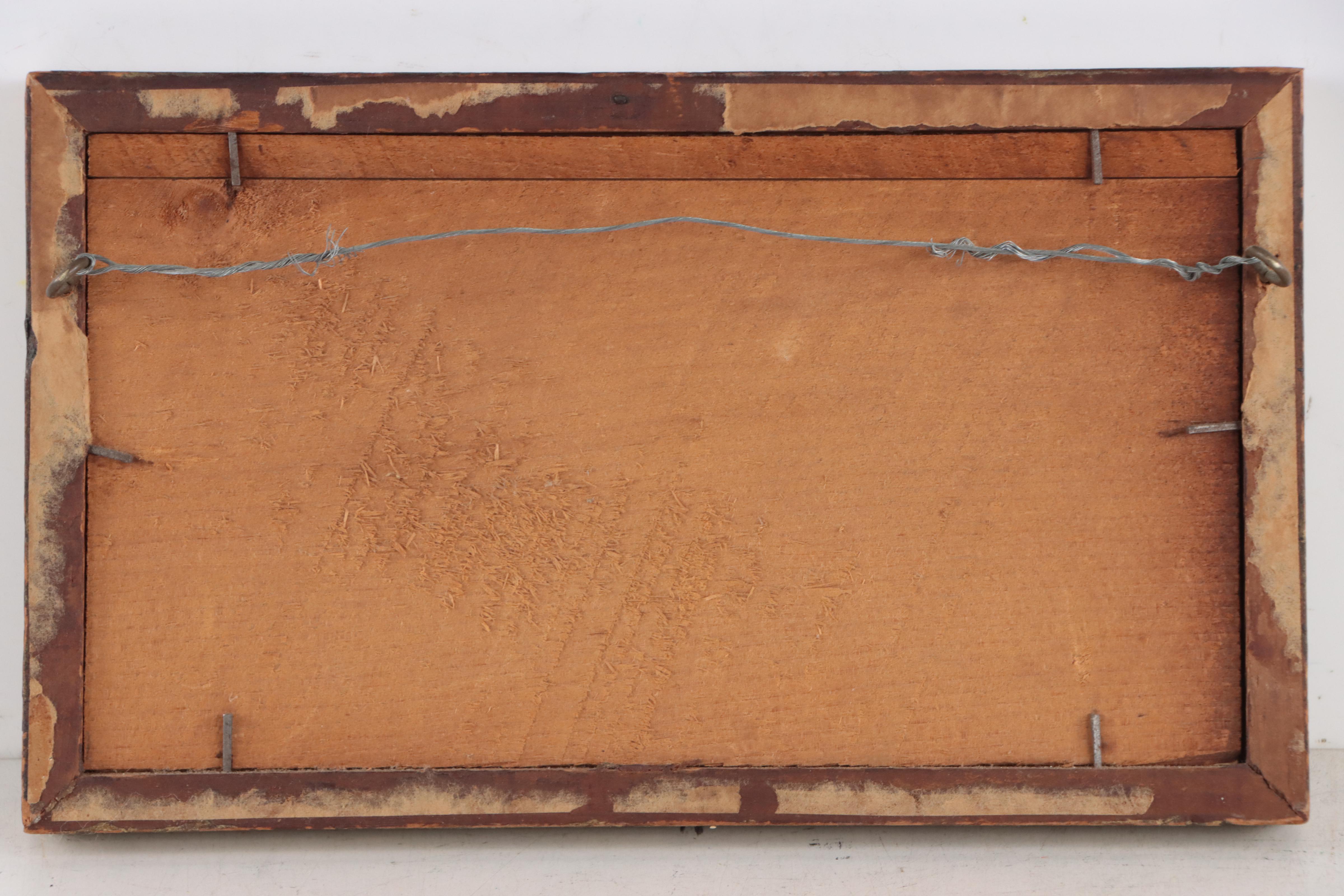 Mountain Lakescape Oil Painting, Early 20th Century