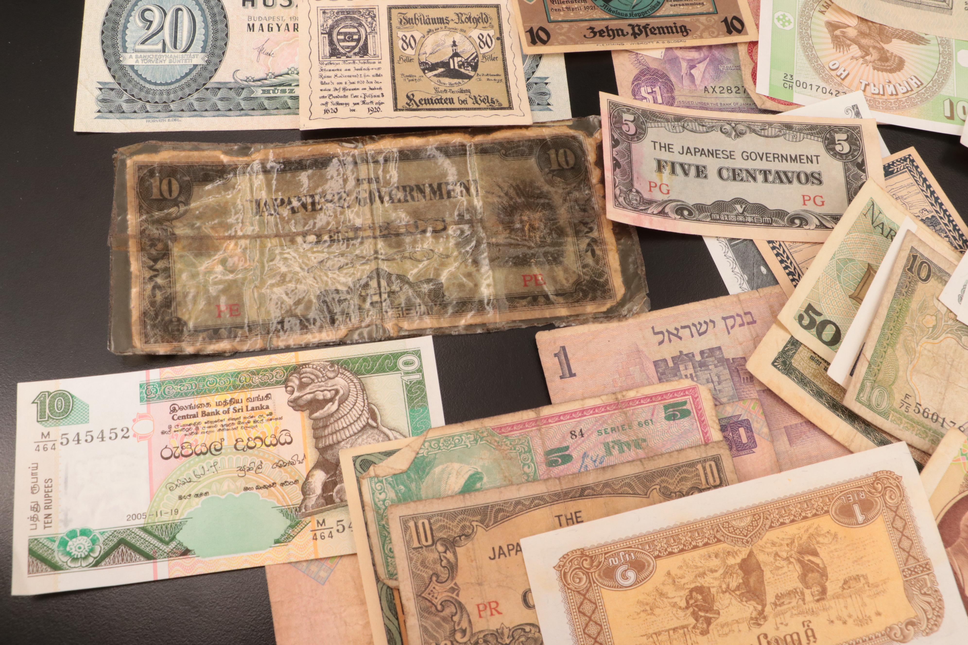Eighty-Two Foreign Currency Notes