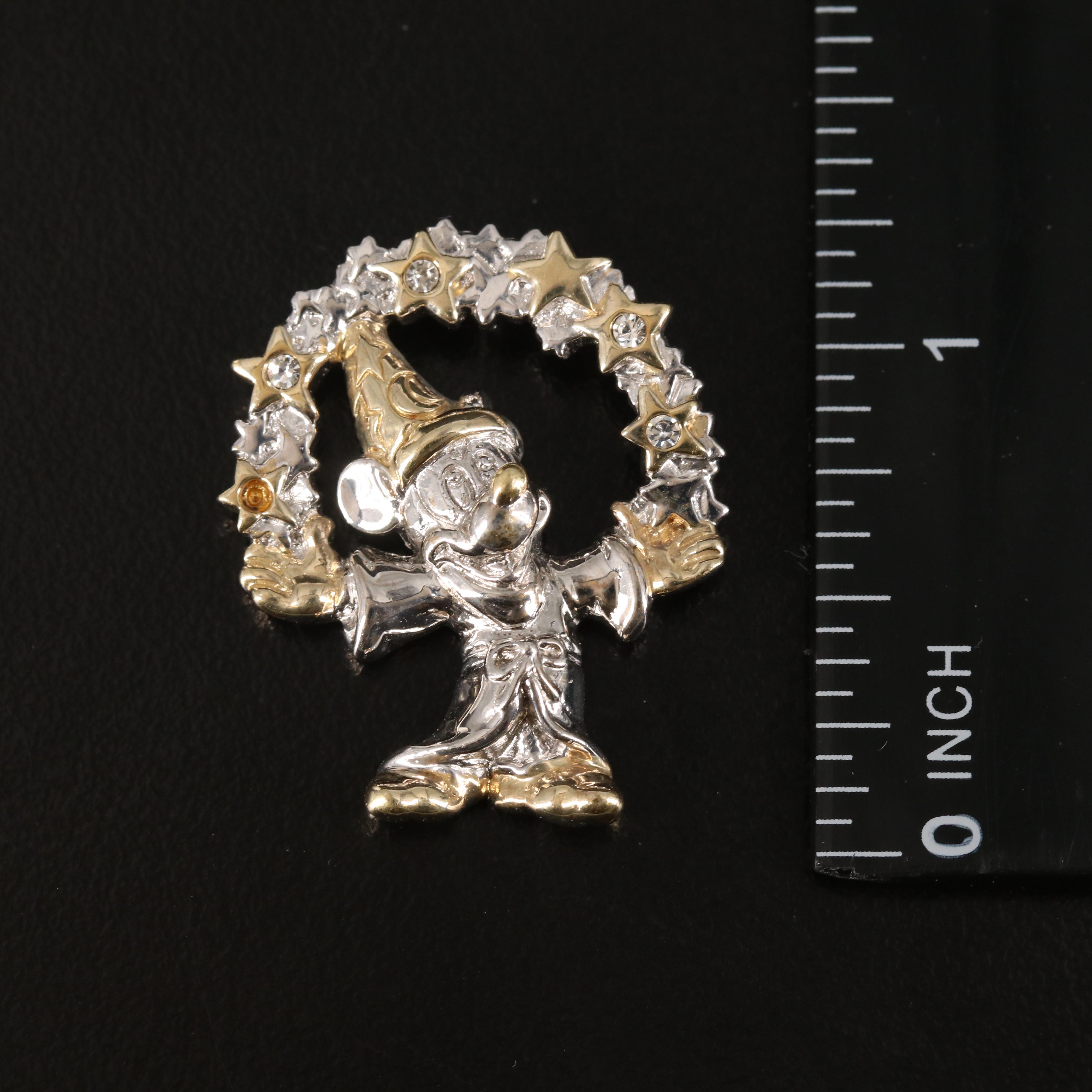 Lenox for Disney "Keep the Magic Alive" Sterling Rhinestone Mickey Pendant