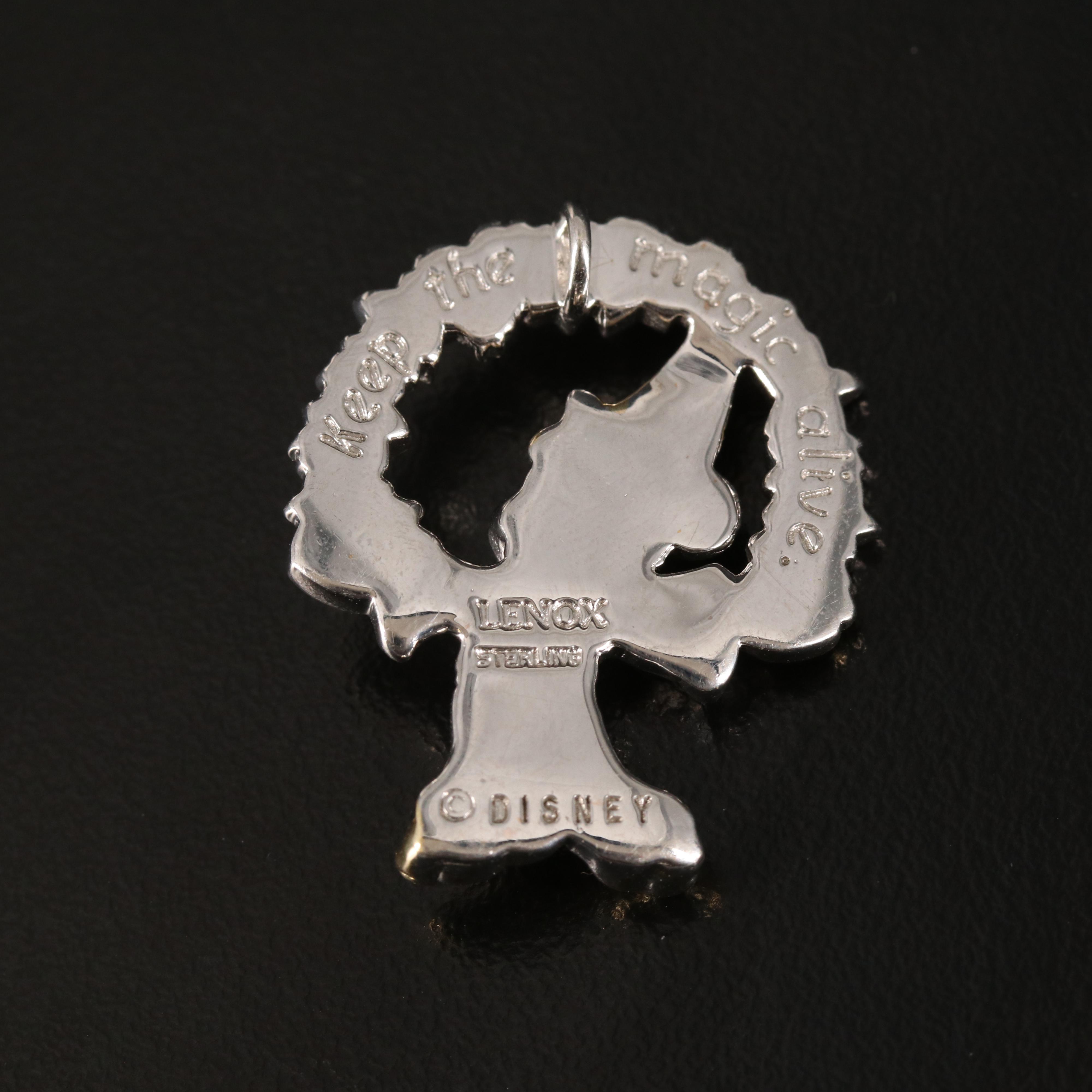 Lenox for Disney "Keep the Magic Alive" Sterling Rhinestone Mickey Pendant