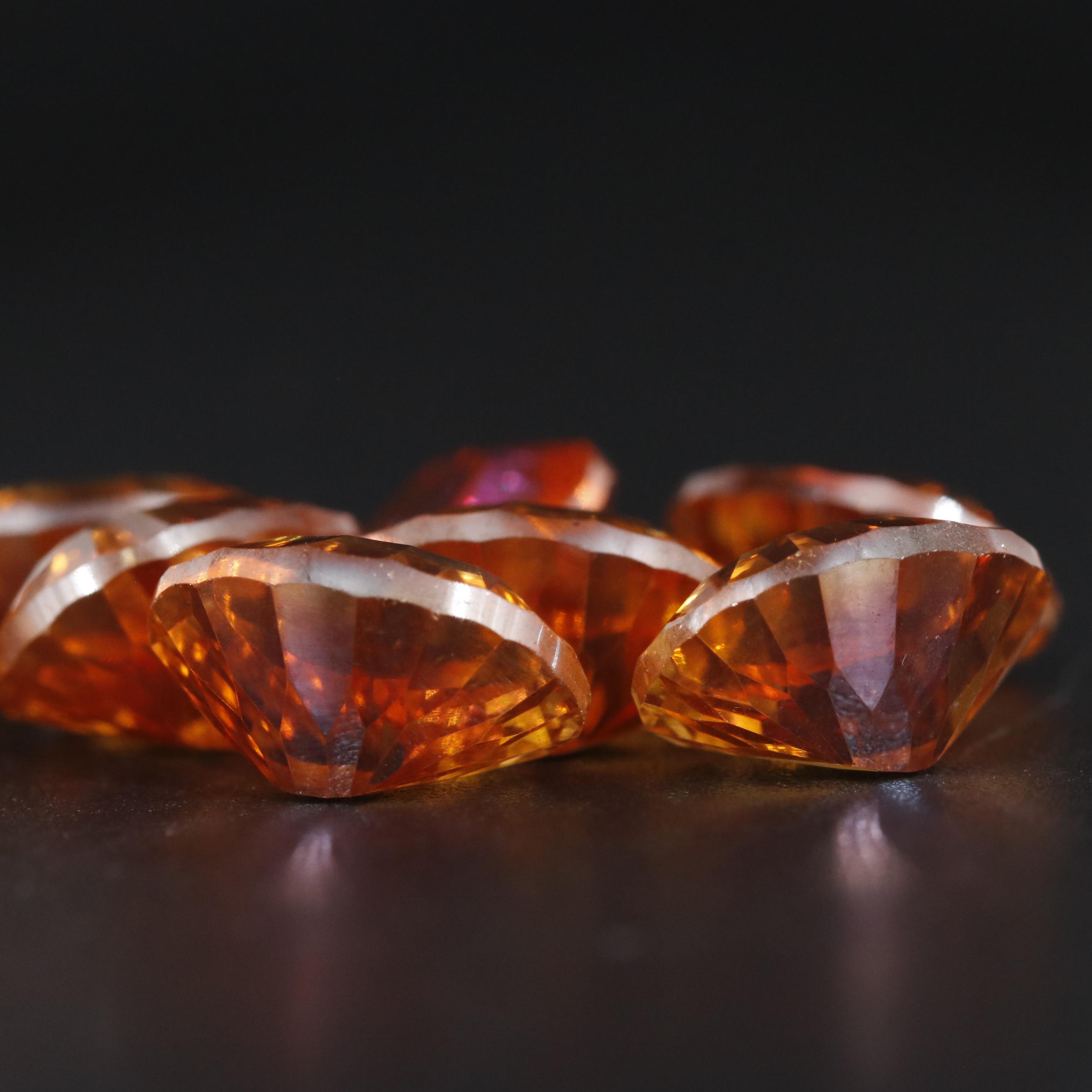 Loose 19.53 CTW Orange Quartz