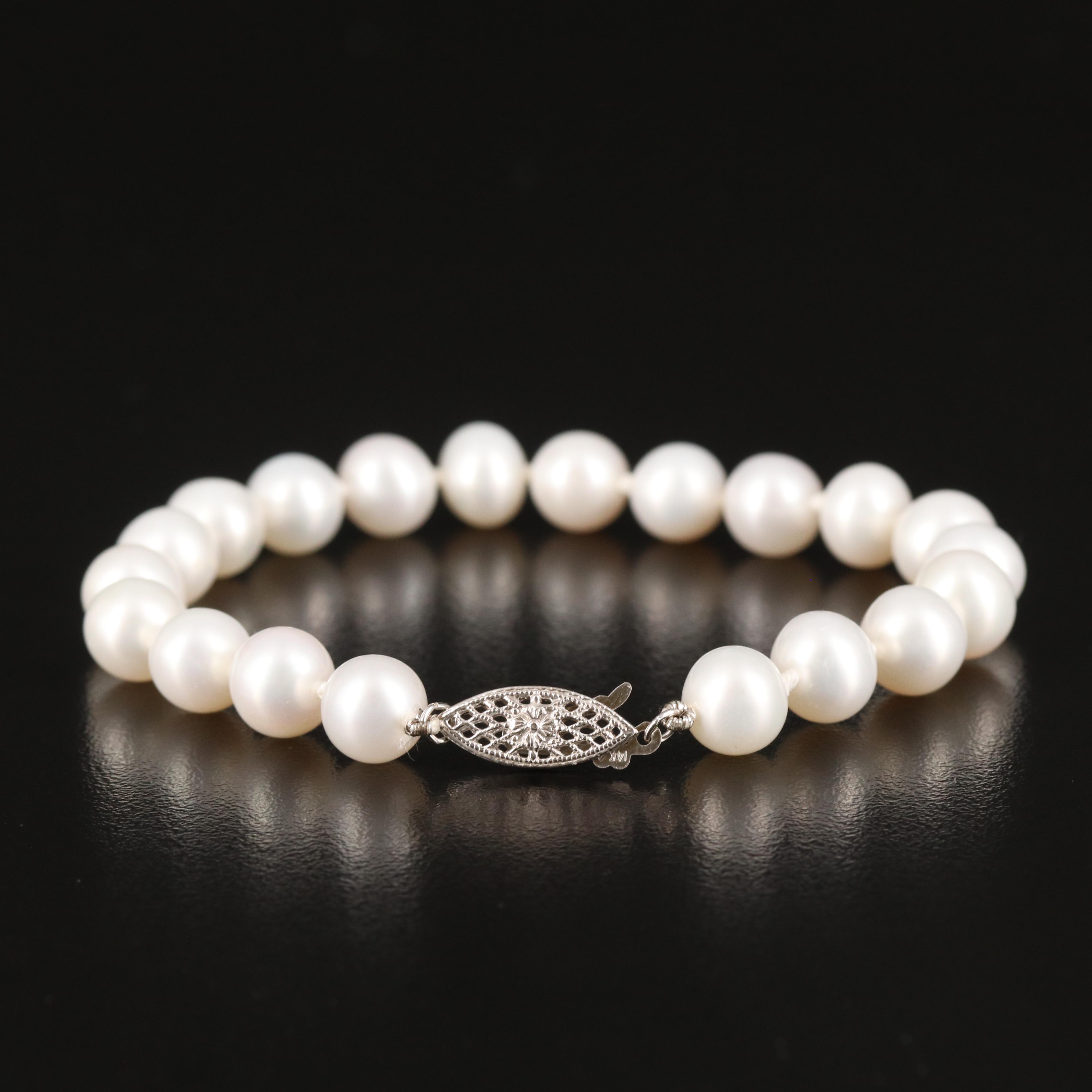 Pearl Bracelet with 14K Clasp