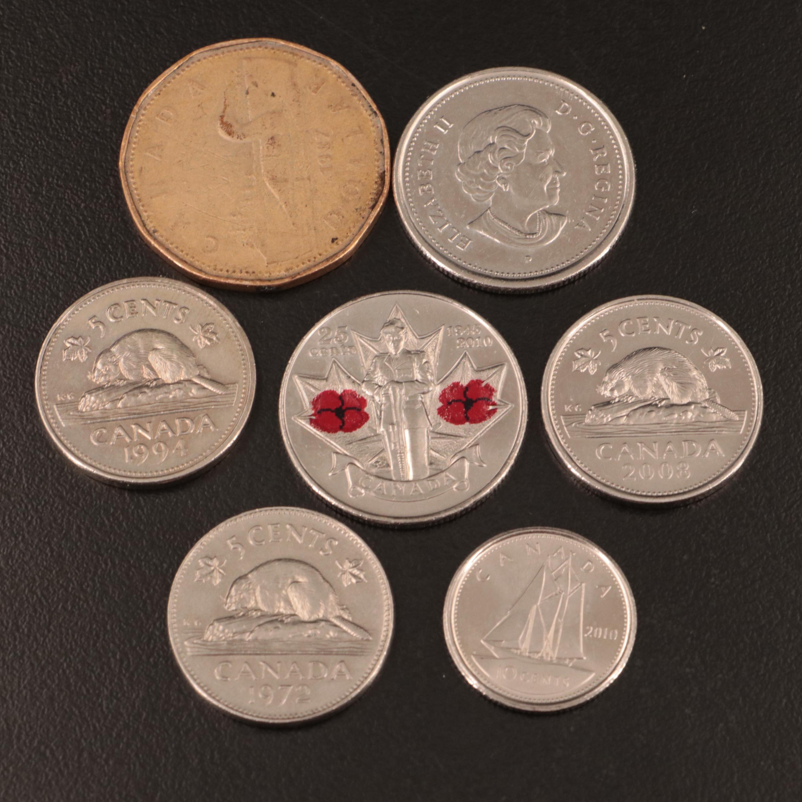 Collection of Canadian Coins and Currency