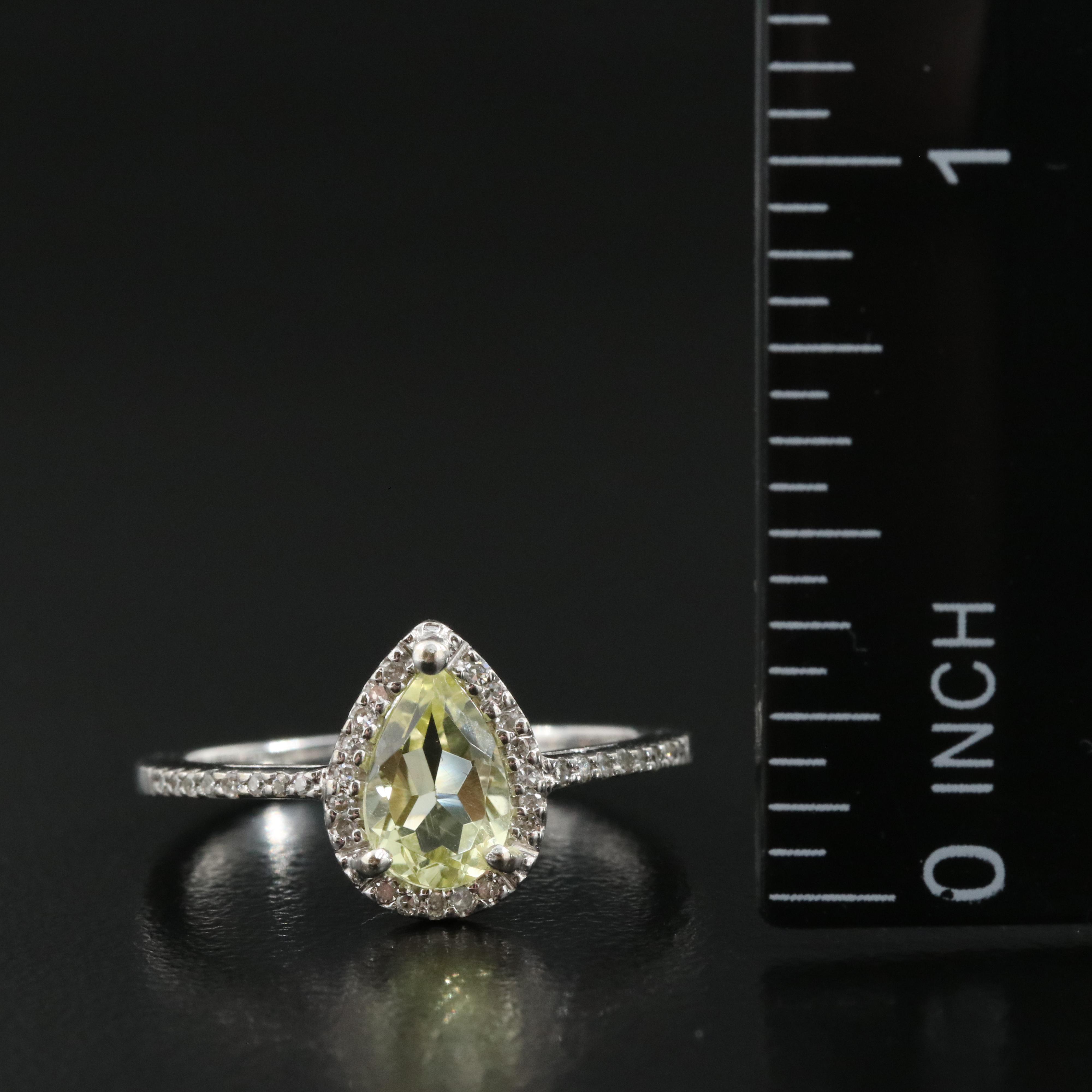 14K Citrine and Diamond Ring