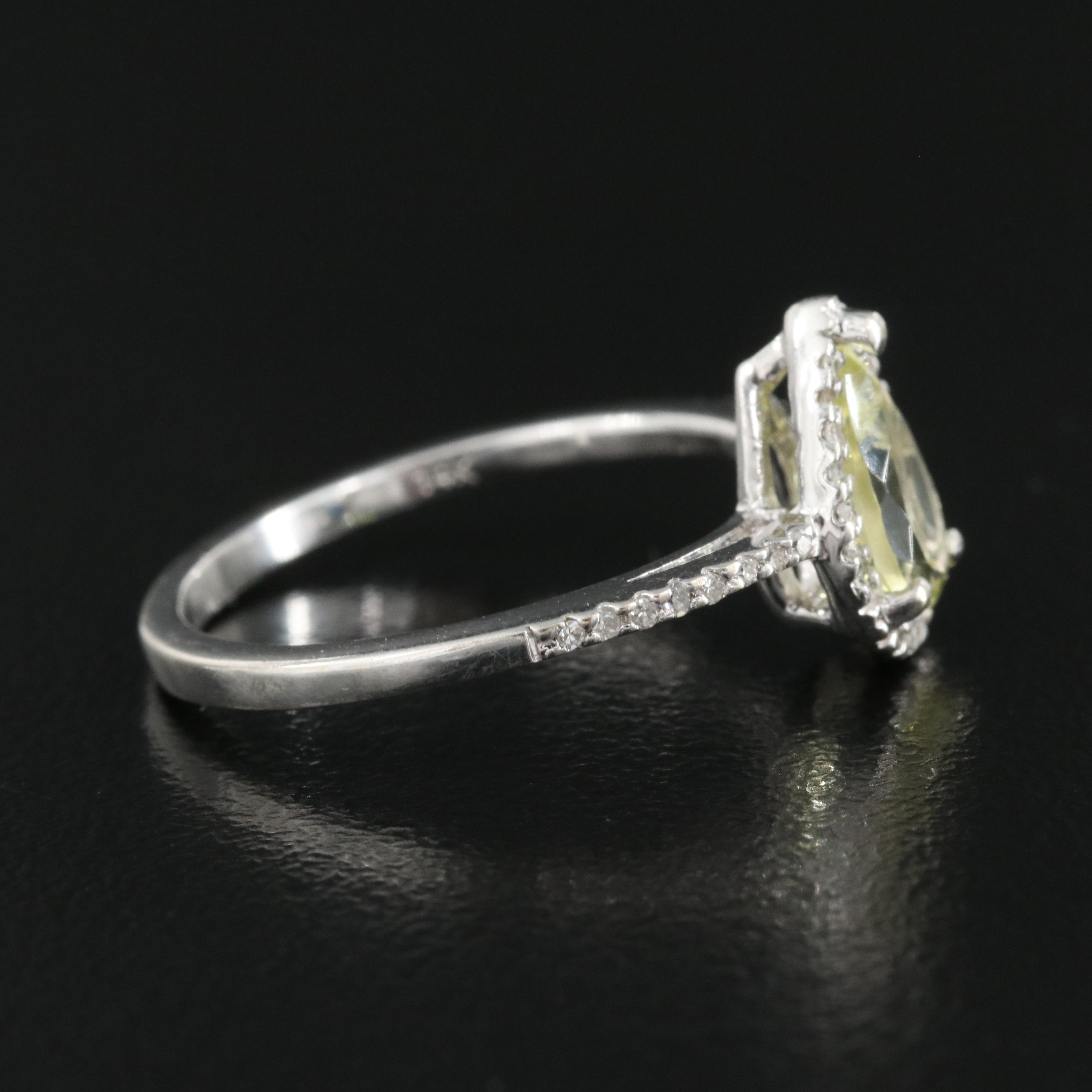 14K Citrine and Diamond Ring