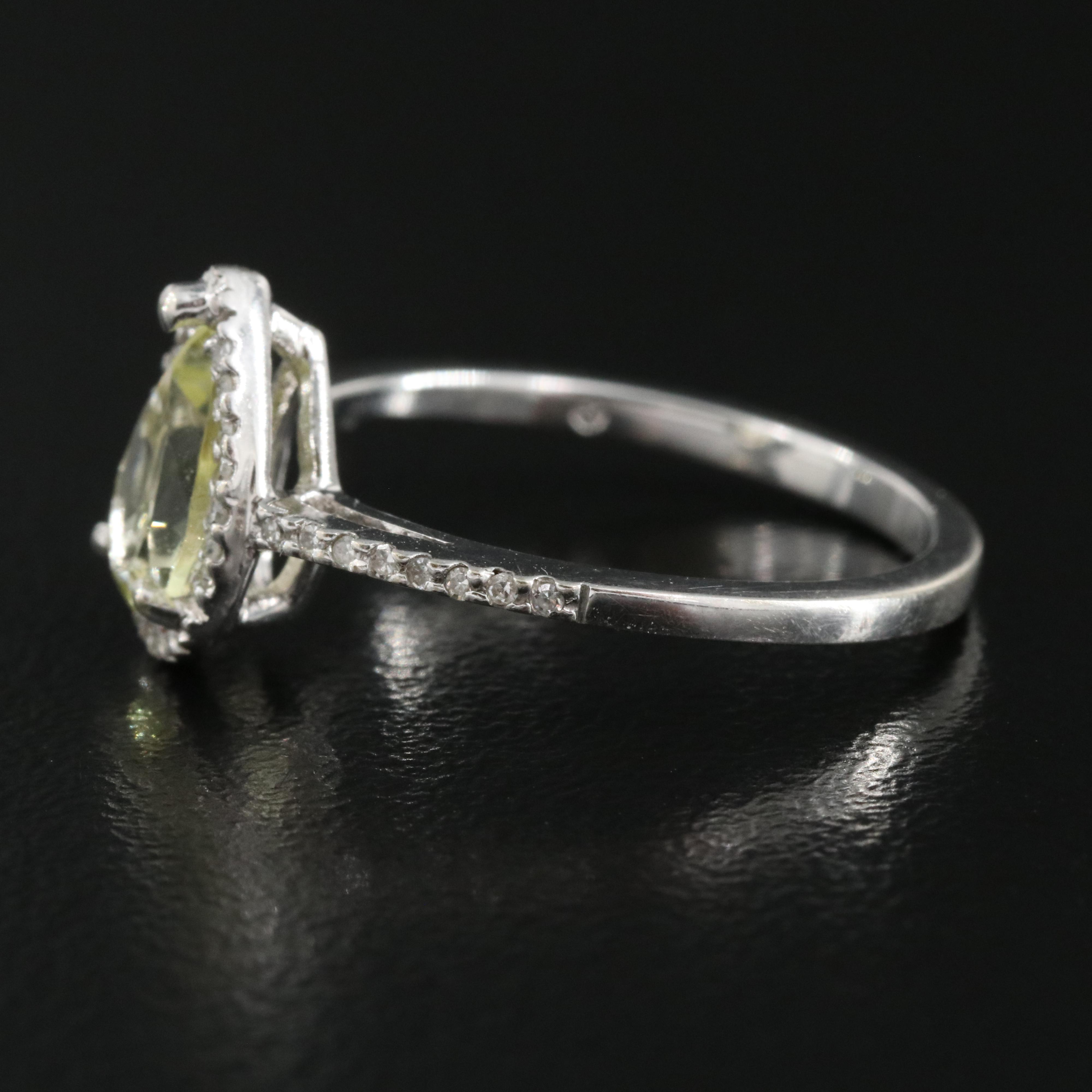 14K Citrine and Diamond Ring