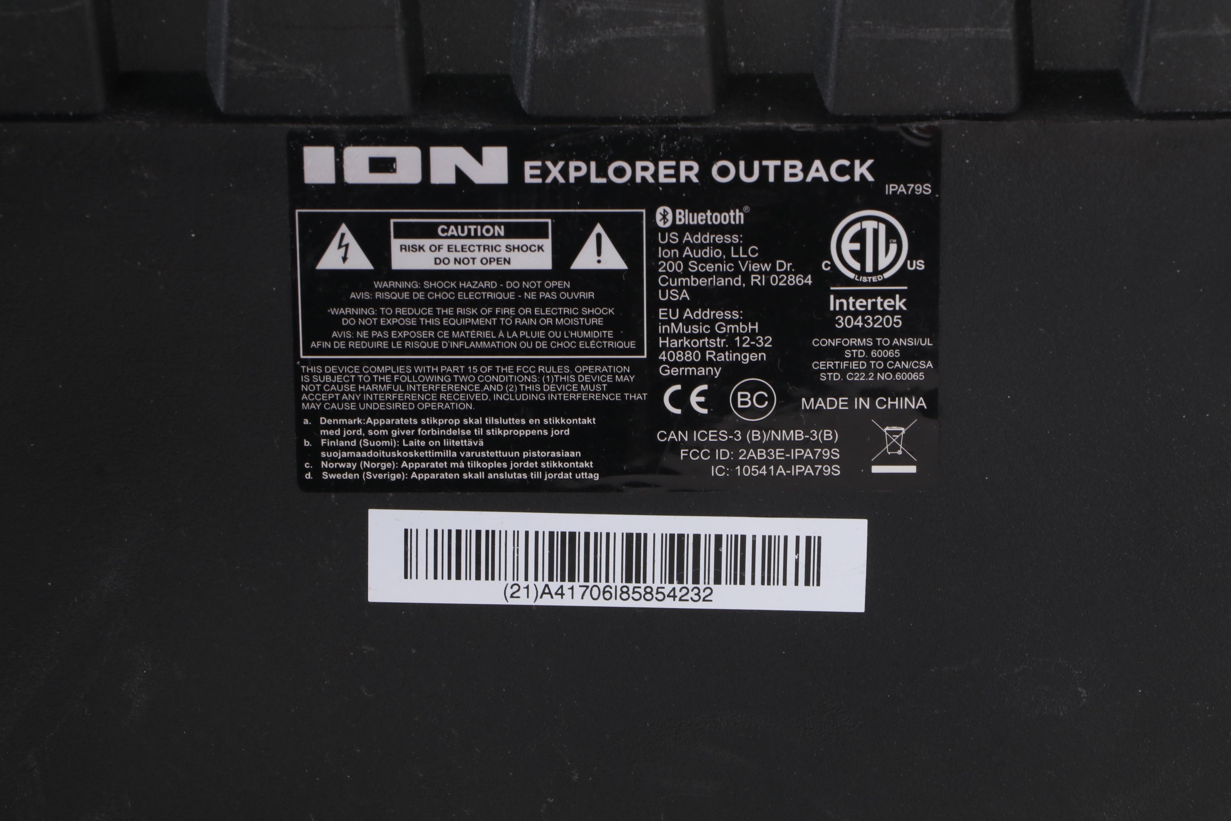 Ion Explorer Outback Bluetooth Speaker for PA System With Microphone