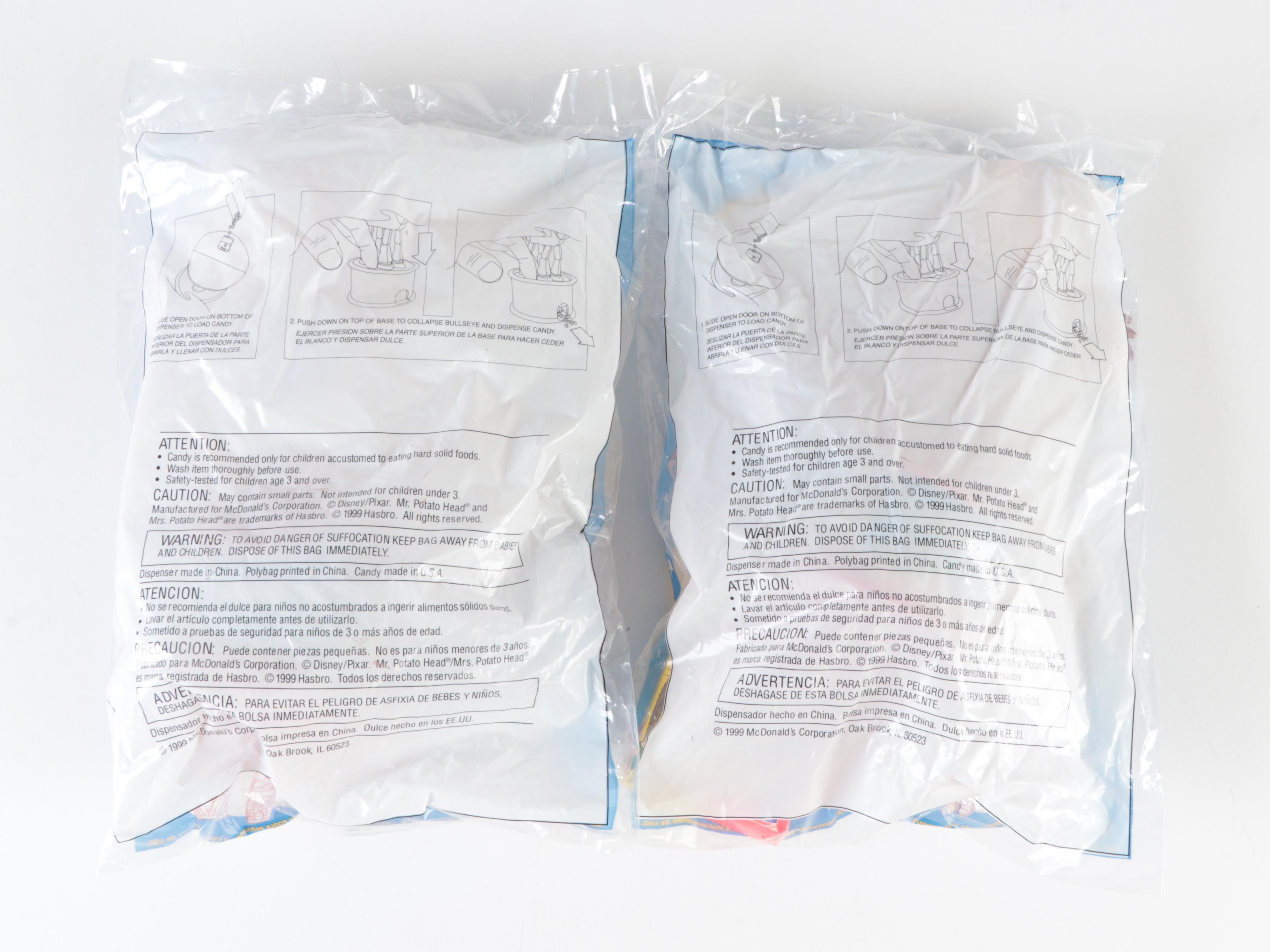 1999 Toy Story 2 Happy Meal Candy Dispensers