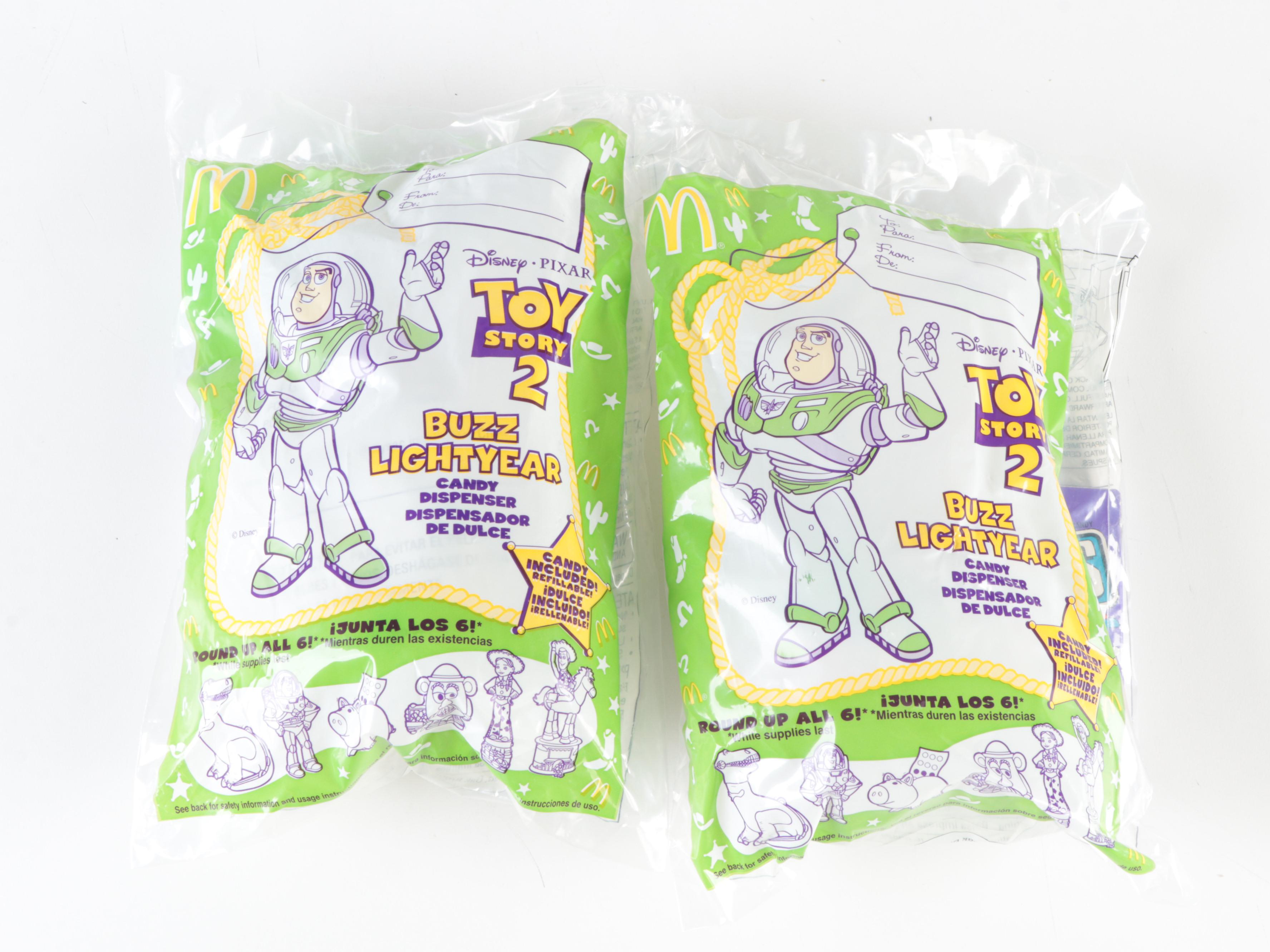 1999 Toy Story 2 Happy Meal Candy Dispensers