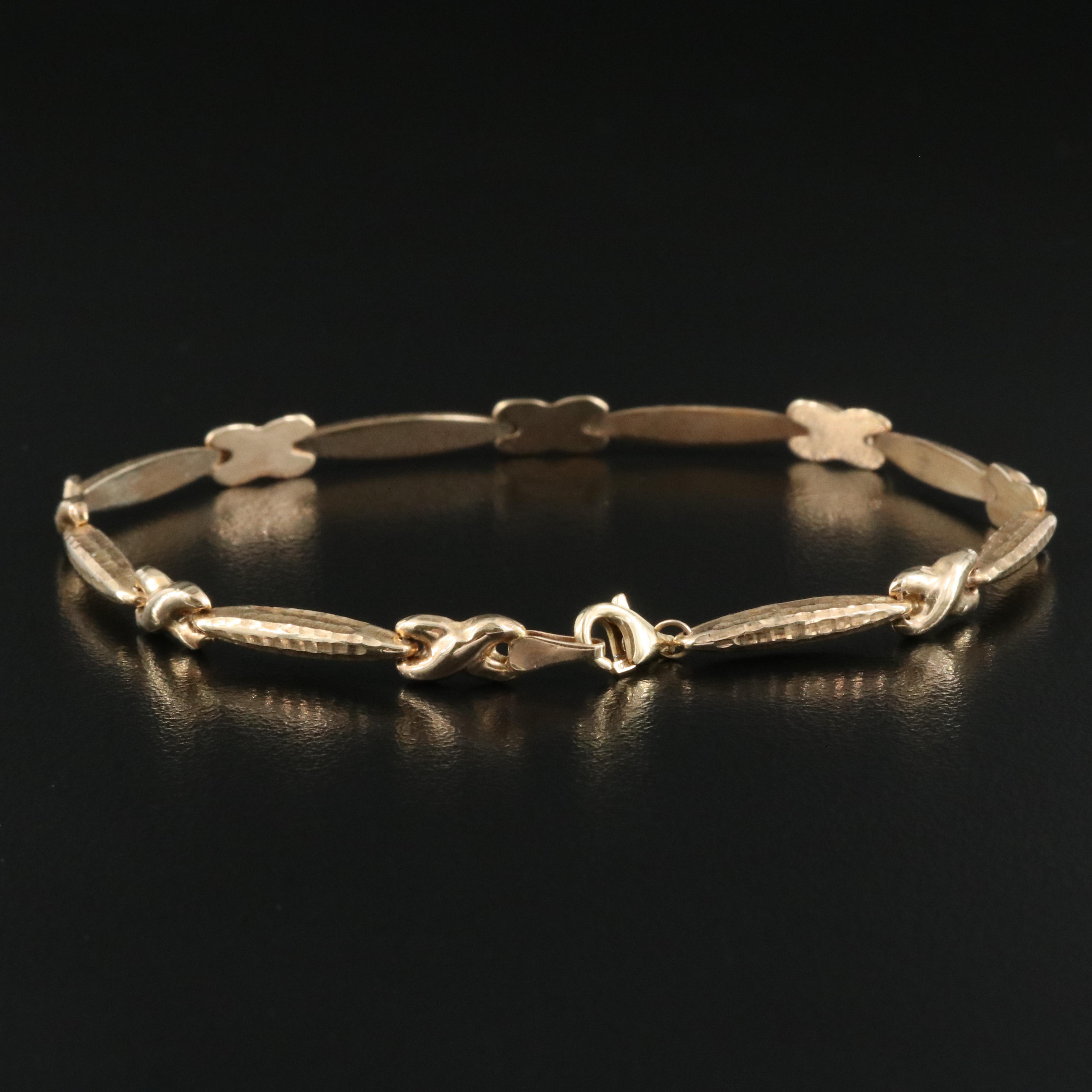 10K Fancy Link Bracelet