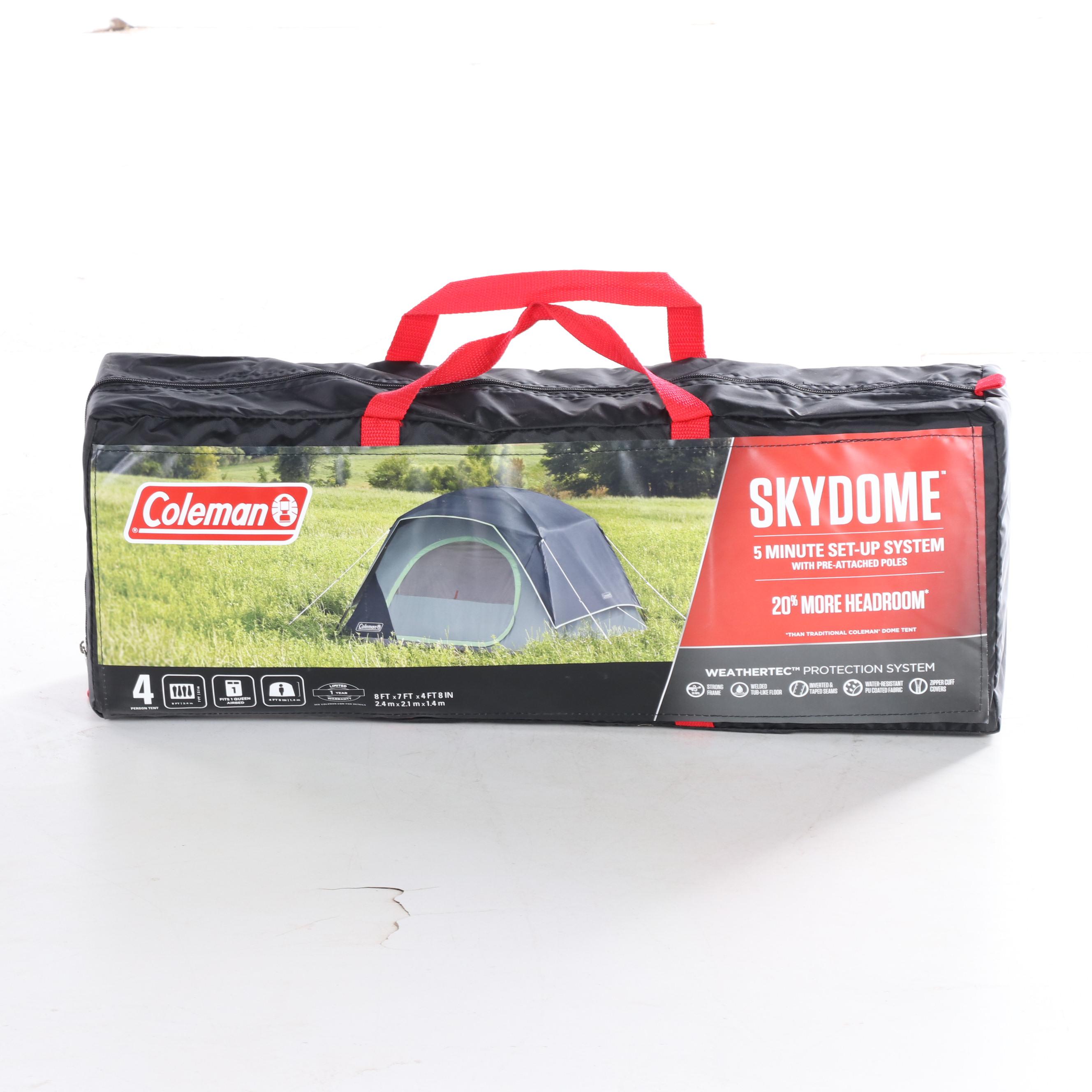 Coleman Skydome Four-Person Tent in Blue