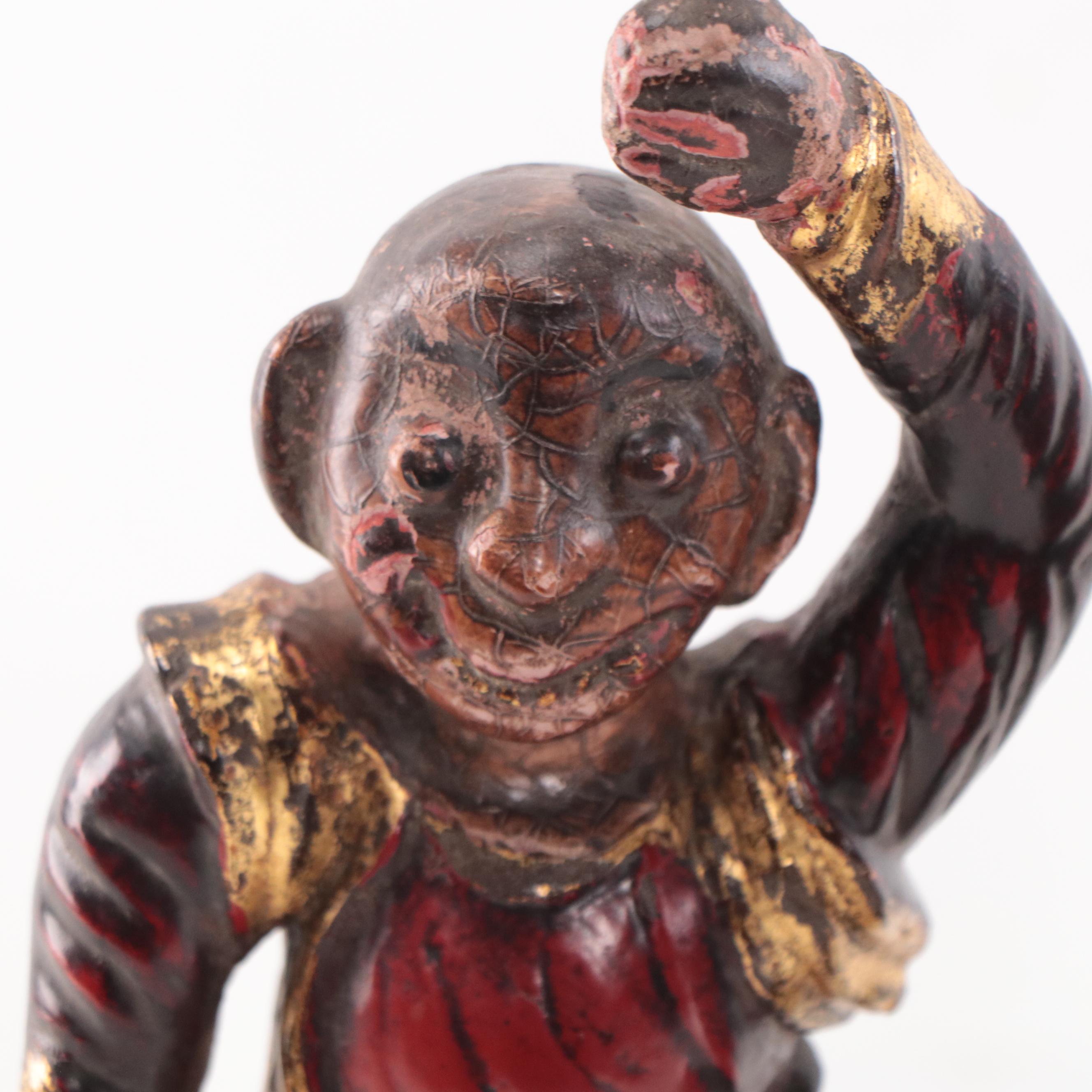 Vietnamese Lacquer Temple Figures, Late 19th Century