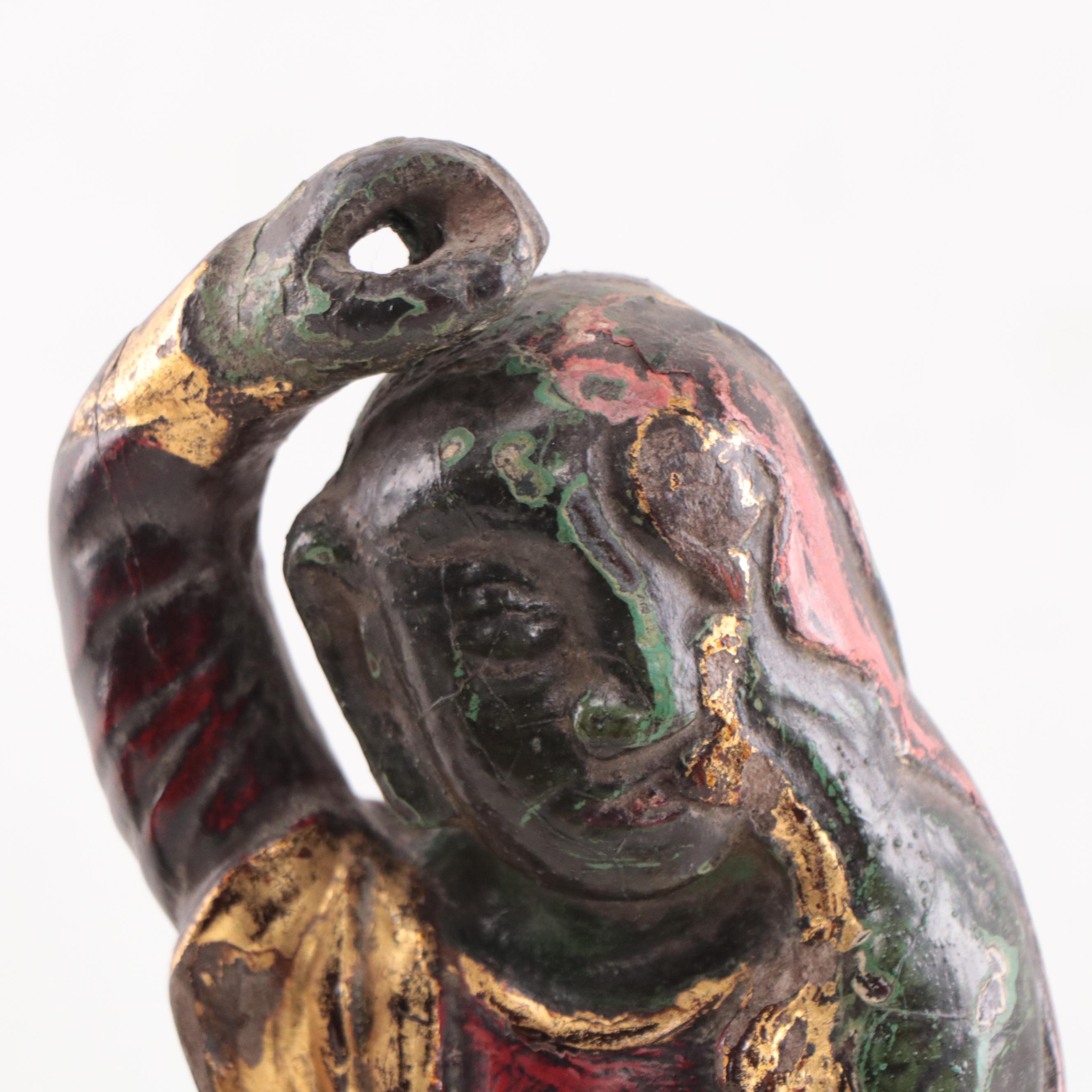 Vietnamese Lacquer Temple Figures, Late 19th Century