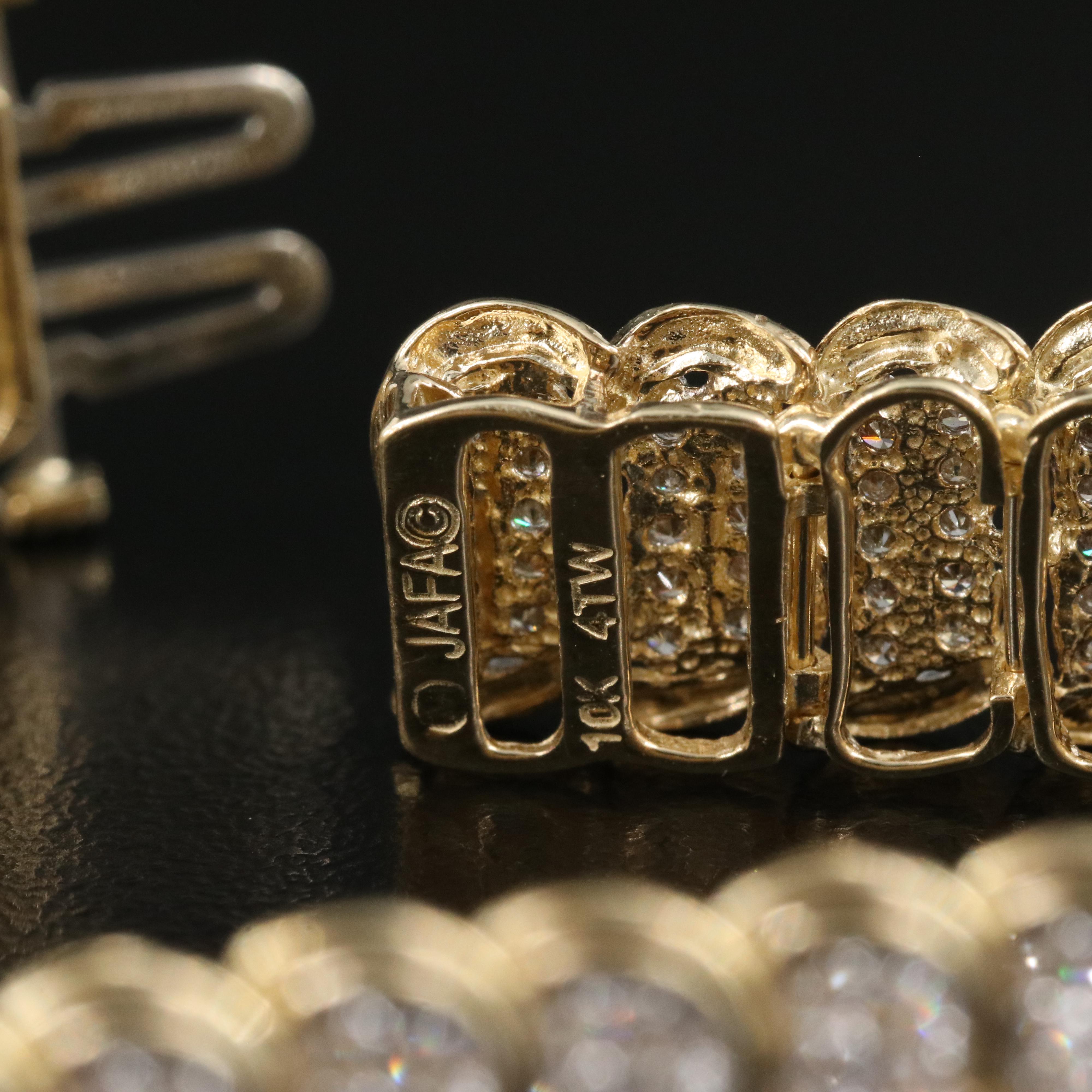 10K 4.00 CTW Diamond Fancy Link Bracelet