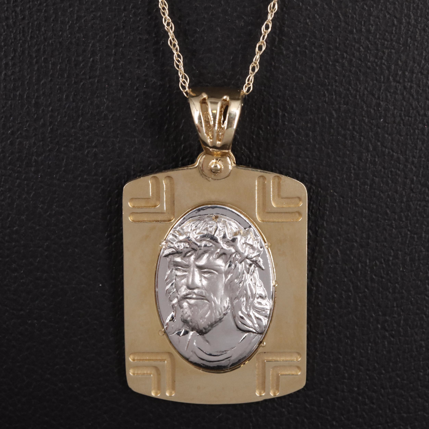 10K Biblical Pendant Necklace