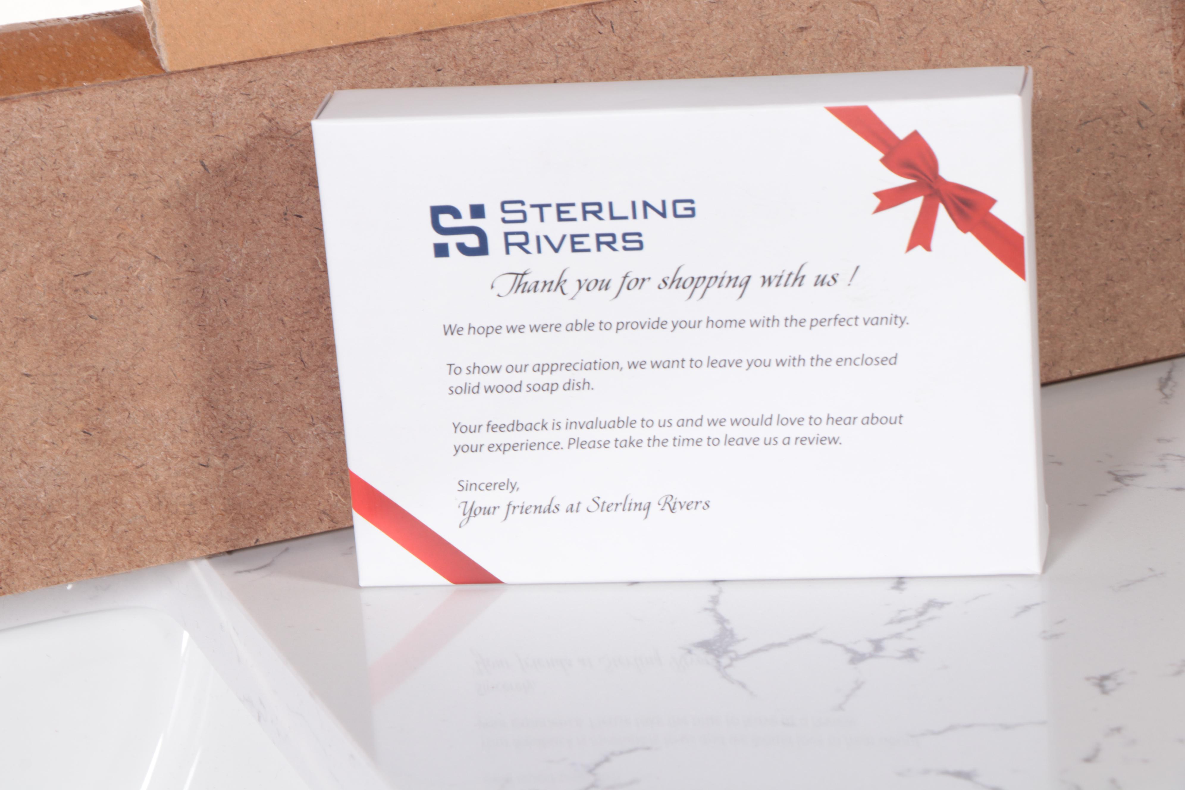 Sterling Rivers "Jasper" Painted Pine, White Top and Single Sink Bathroom Vanity