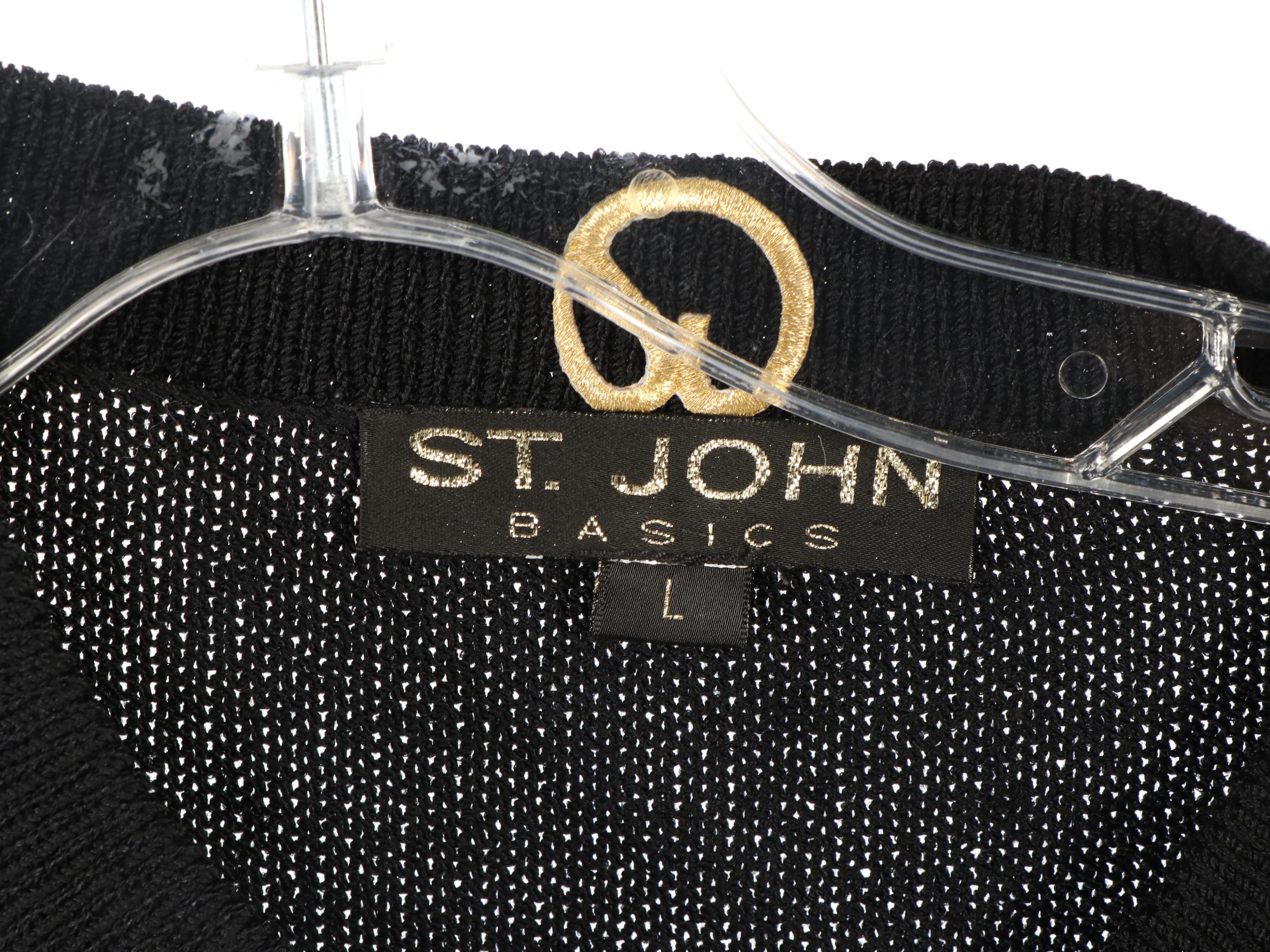 St. John Suiting Jackets, Skirt Suit, Sequin Peplum Top, and Dress with Belt