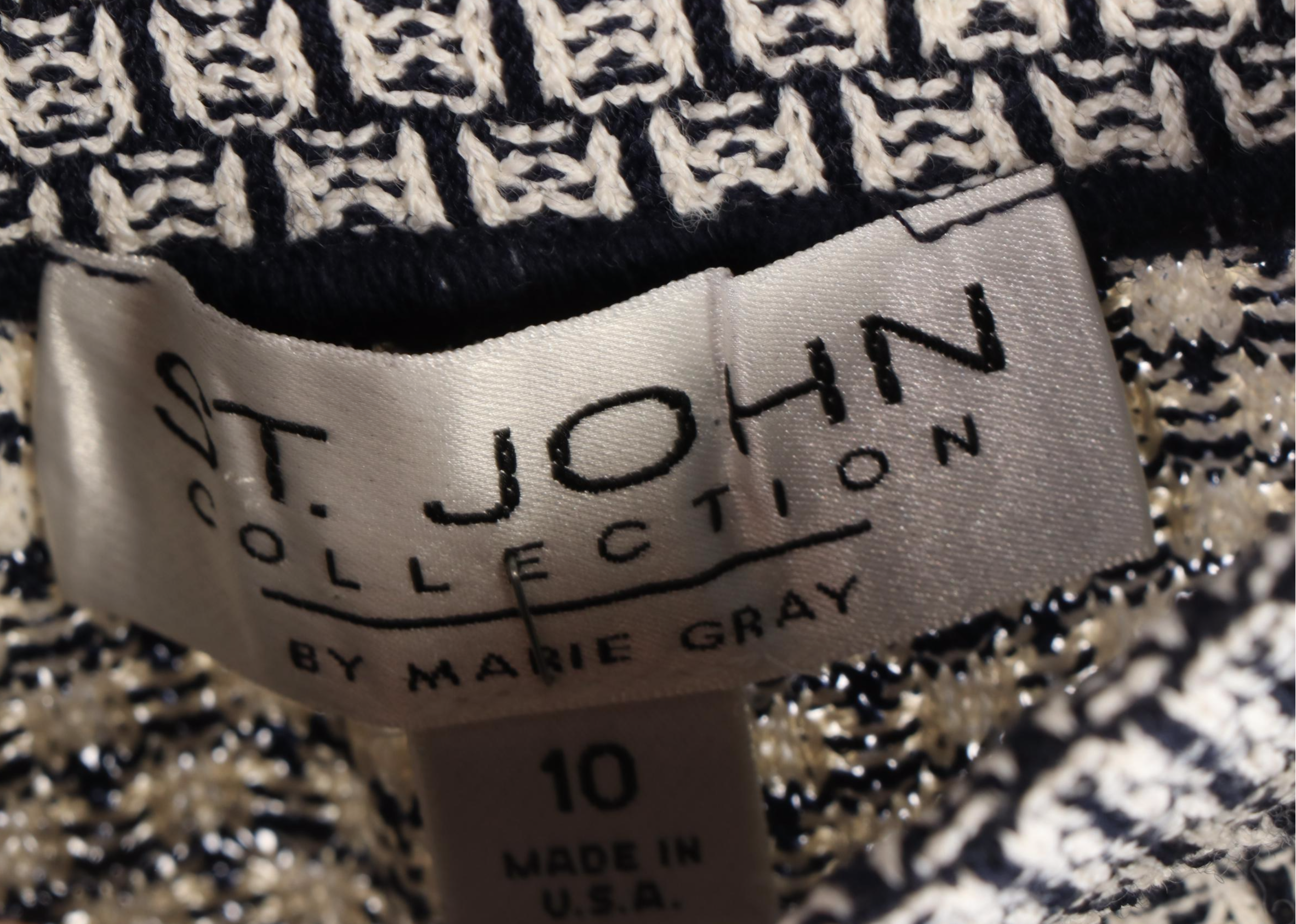 St. John Suiting Jackets, Skirt Suit, Sequin Peplum Top, and Dress with Belt