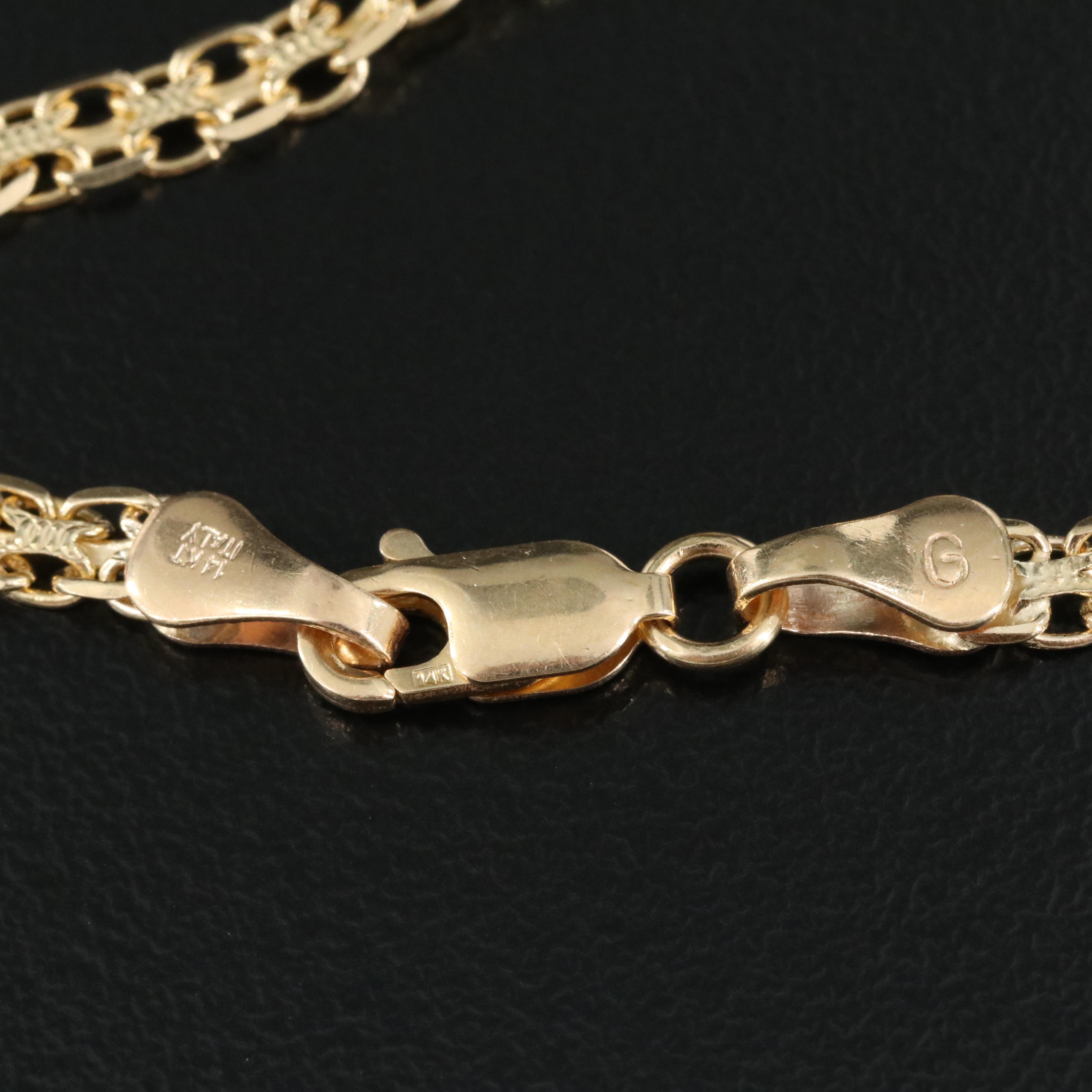 Italian 14K Sapphire and Diamond Bracelet