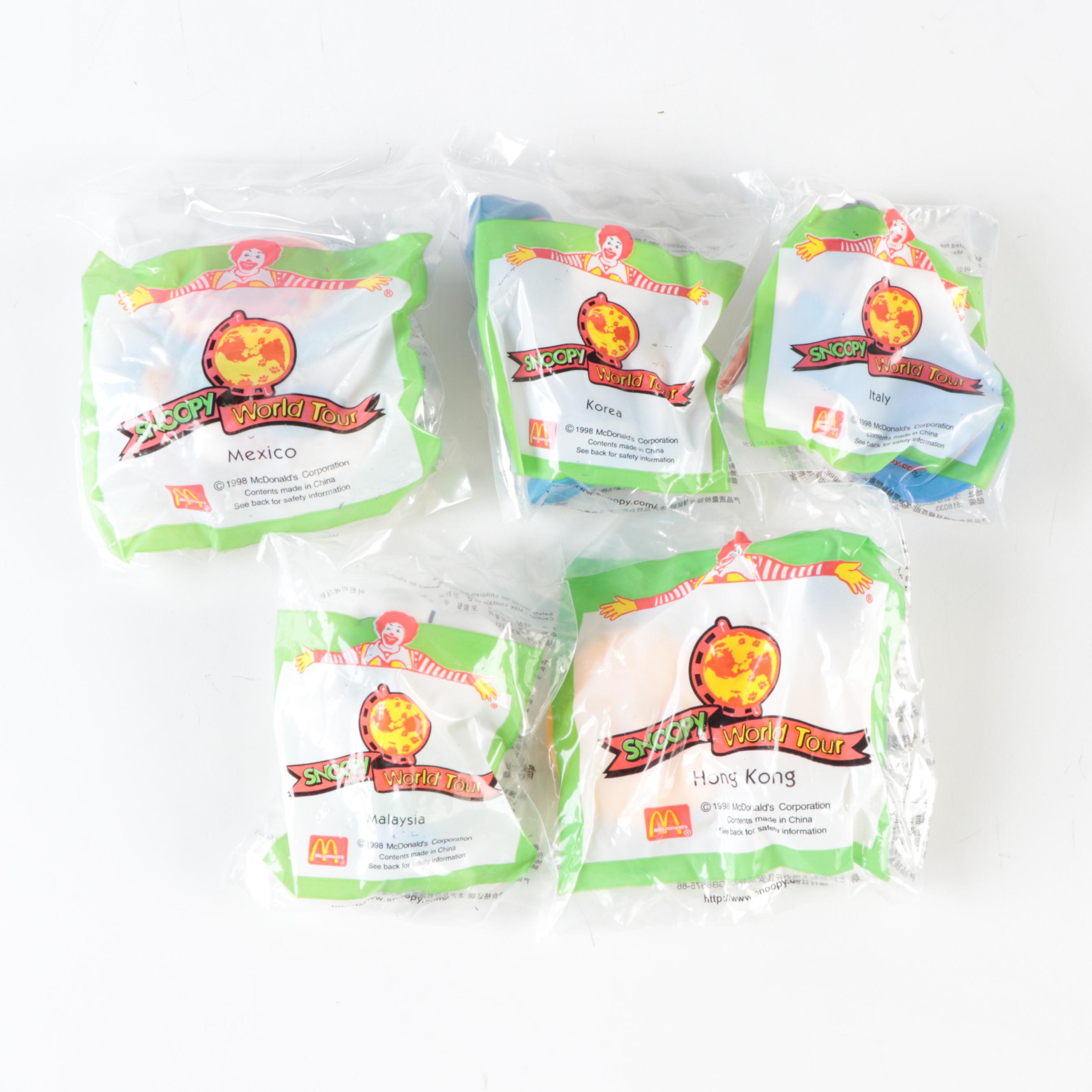 McDonald's Snoopy World Tour Happy Meal Toys, 1998