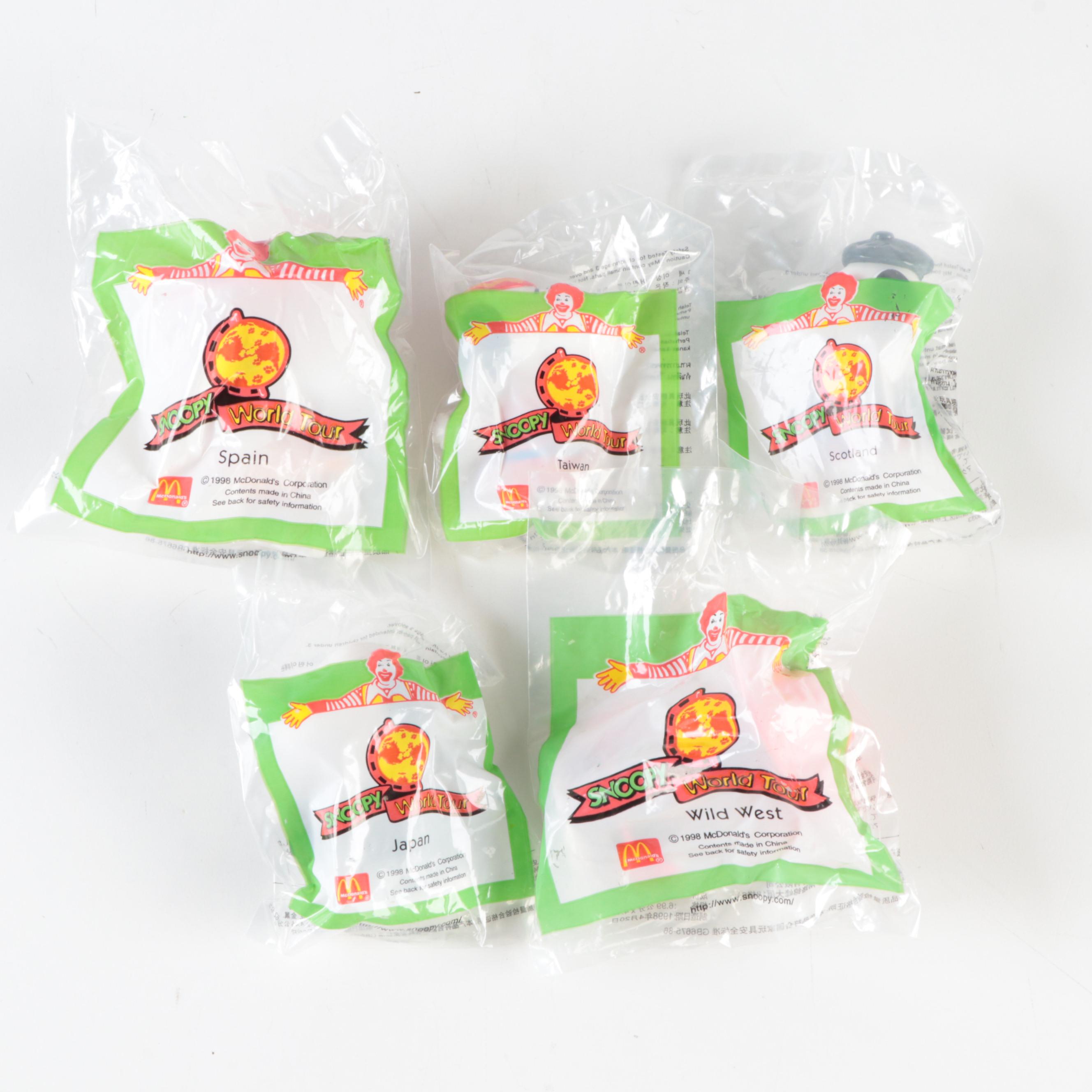 McDonald's Snoopy World Tour Happy Meal Toys, 1998